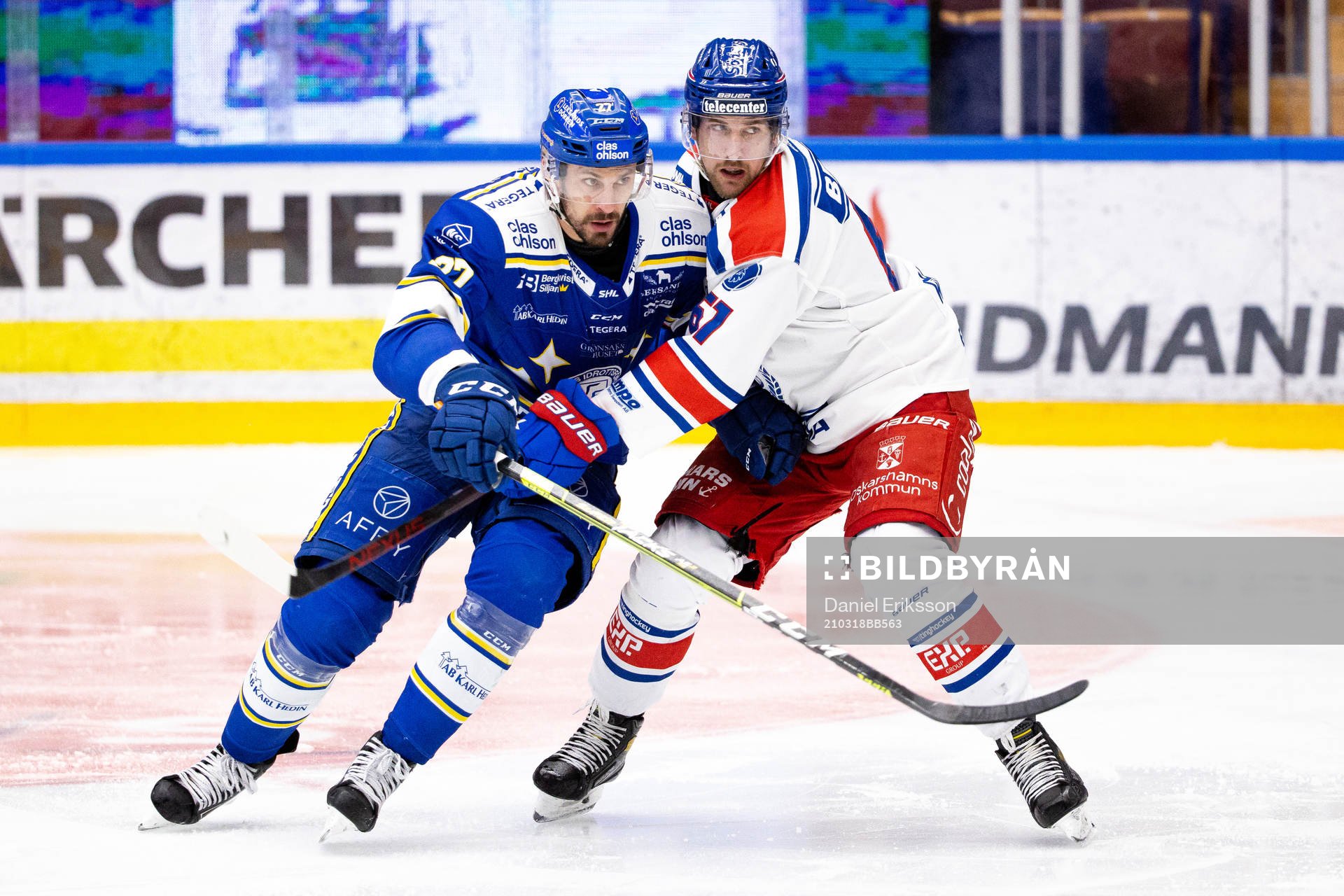 Leksands Marek Hrivik och Oskarshamns Emil Wahlberg