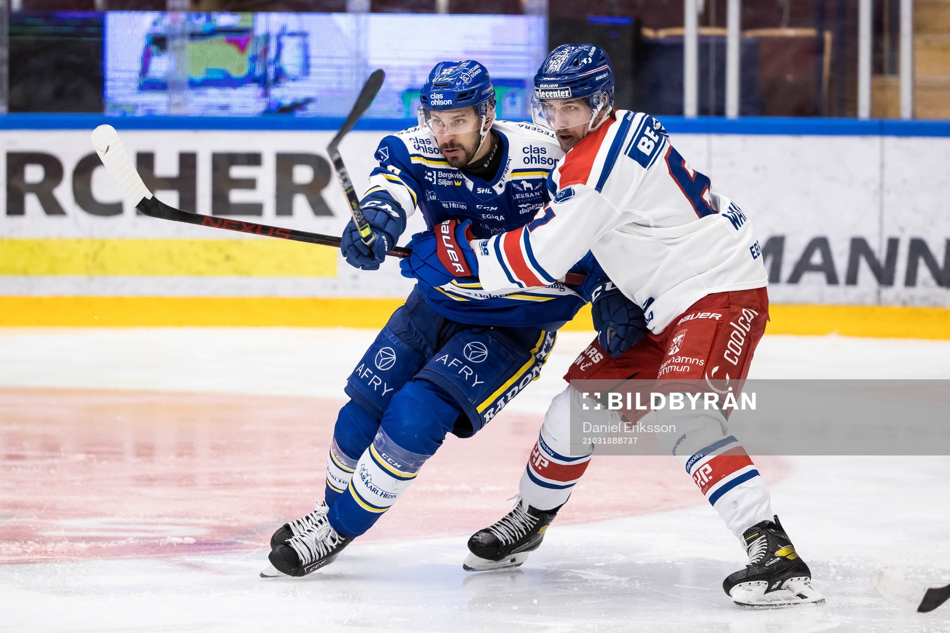 Leksands Marek Hrivik och Oskarshamns Emil Wahlberg