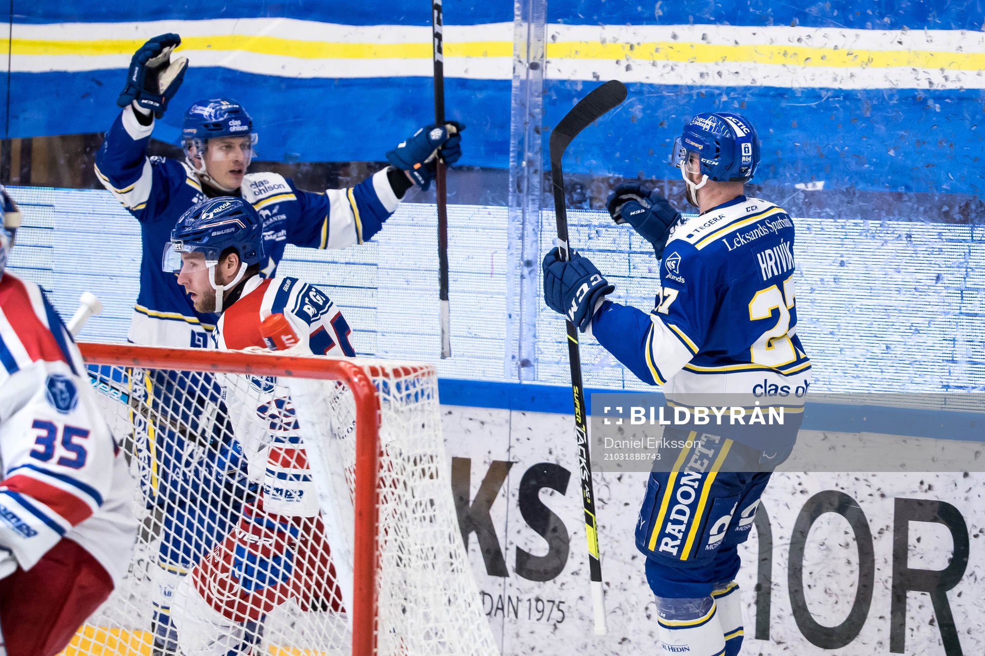 Leksands Marek Hrivik jubel