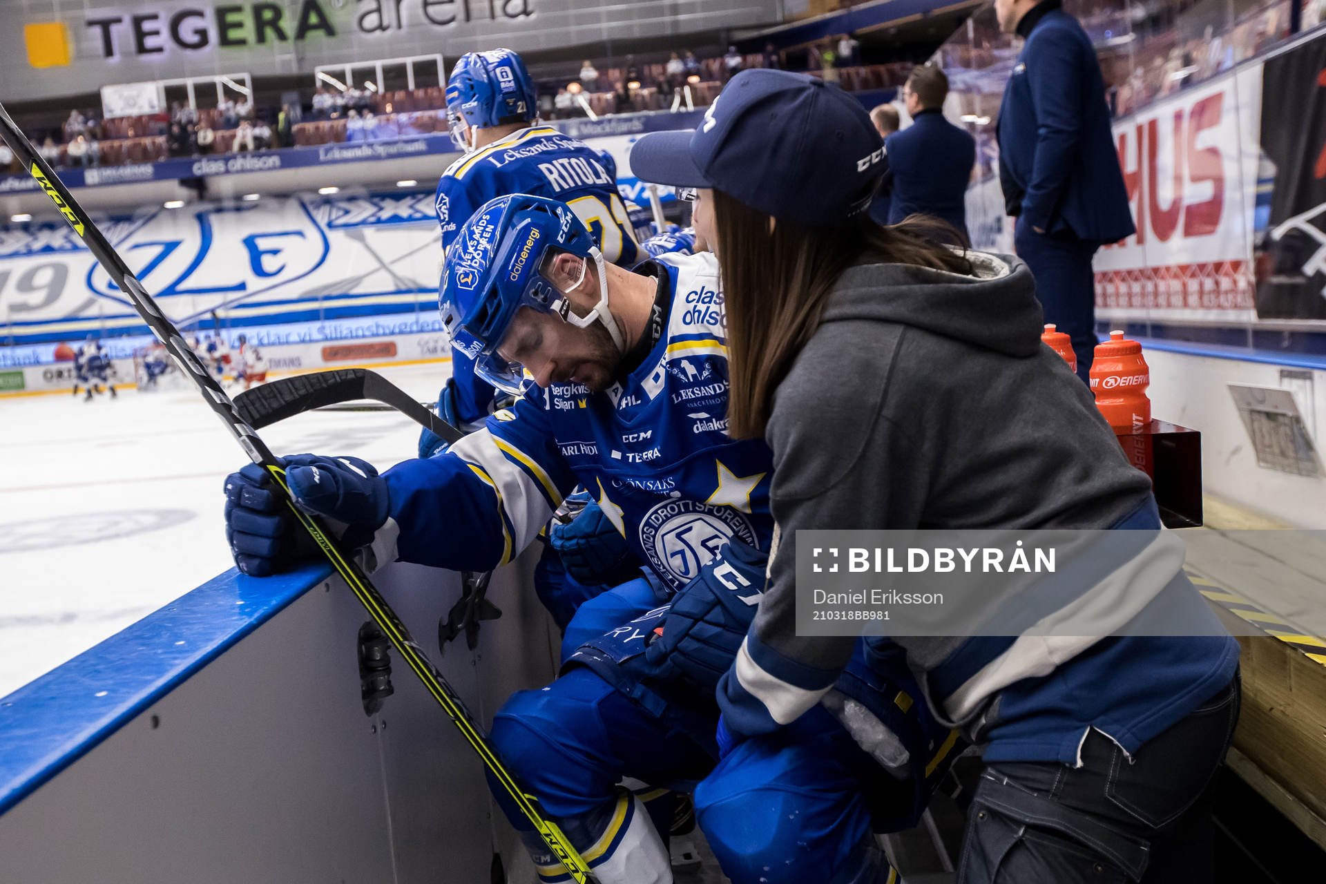 Leksands Marek Hrivik i båset