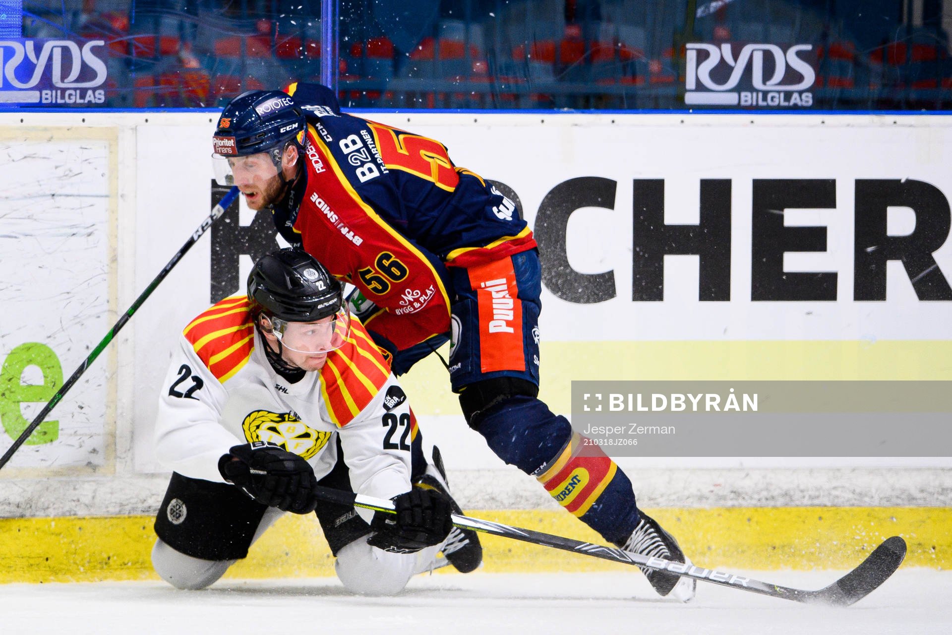 Djurgårdens Robin Norell och Brynäs Adam Pettersson
