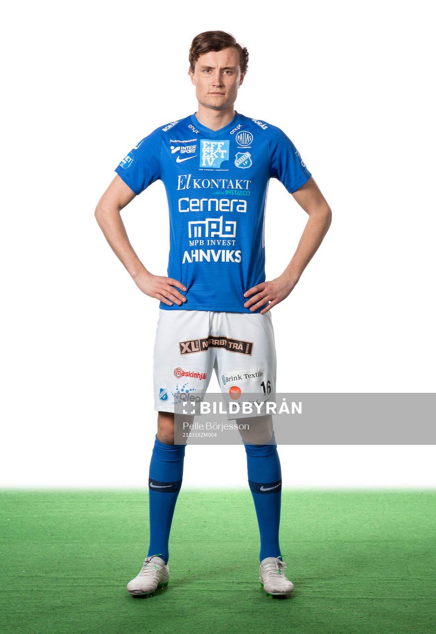 Norrbys Alexander Salo poserar för ett porträtt den 18 mars 2021 i Borås.