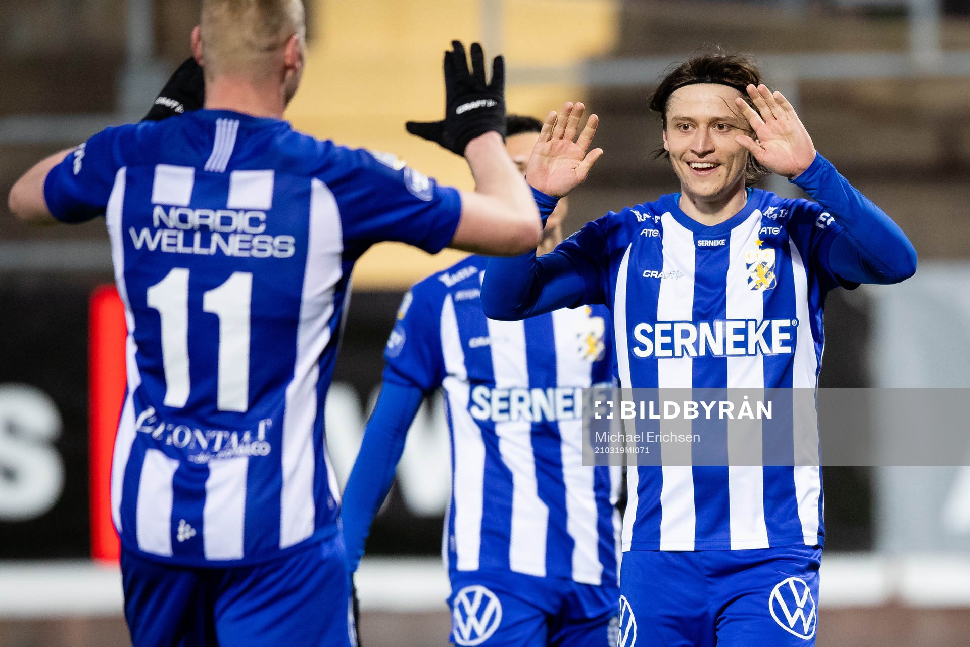 IFK Göteborgs Simon Thern jublar med Kolbeinn Sigthorsson