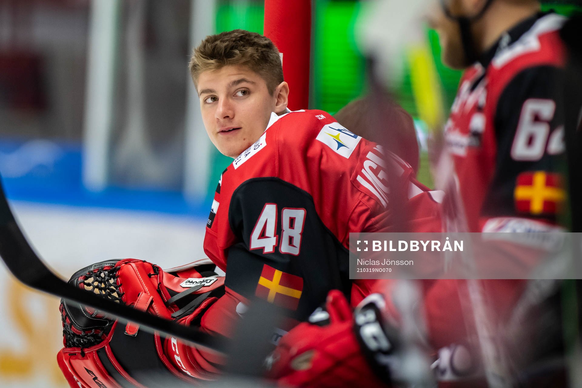 Malmö Redhawks målvakt Louis Ingvordsen