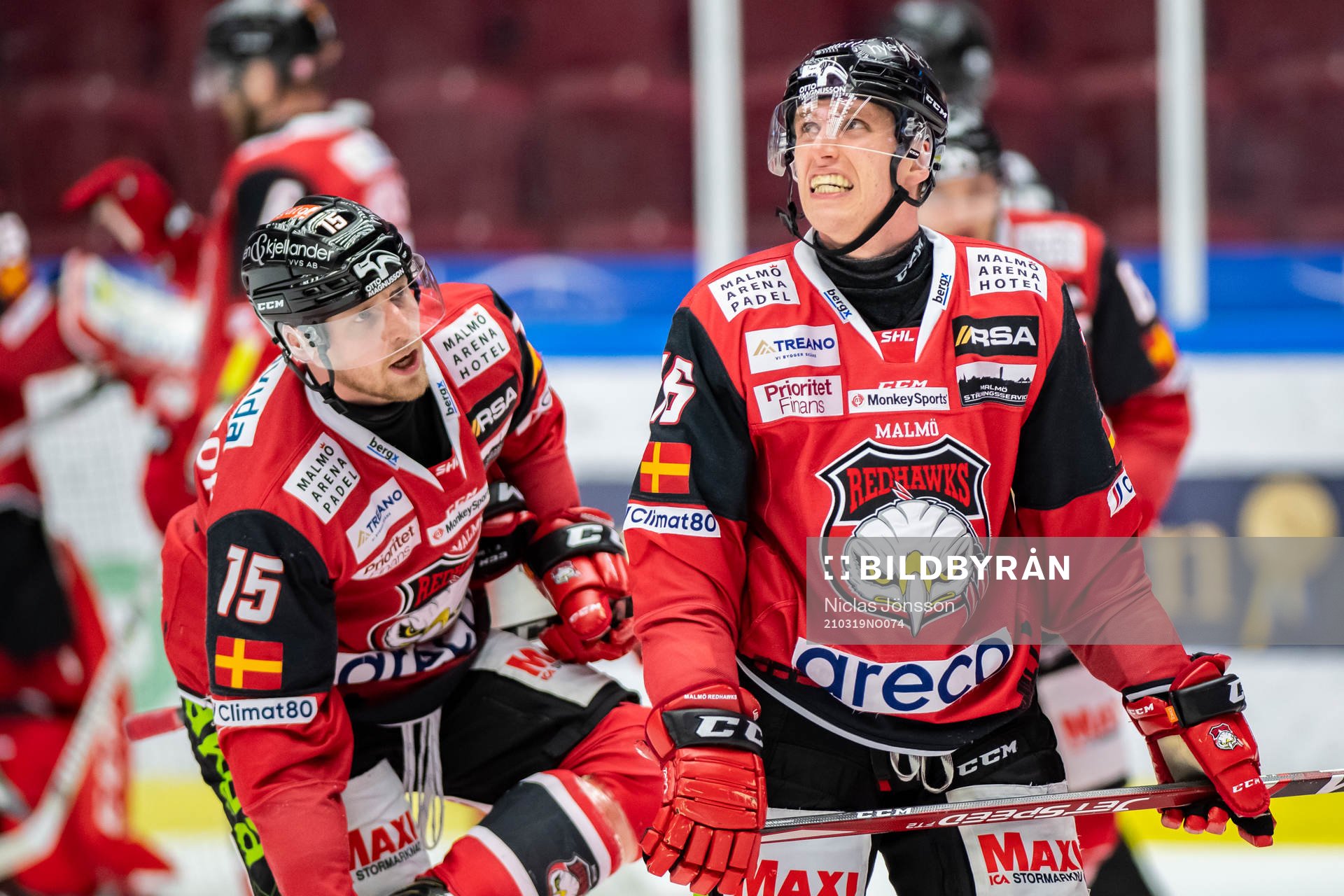 Malmö Redhawks Axel Wemmenborn och Matias Lassen
