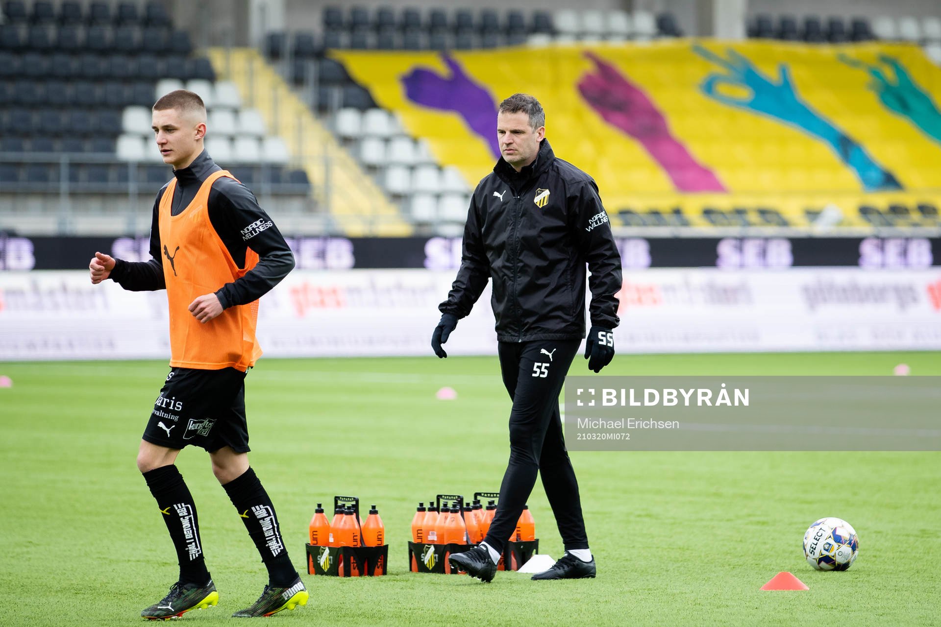 Häckens Leo Bengtsson och assisterande tränare Robert