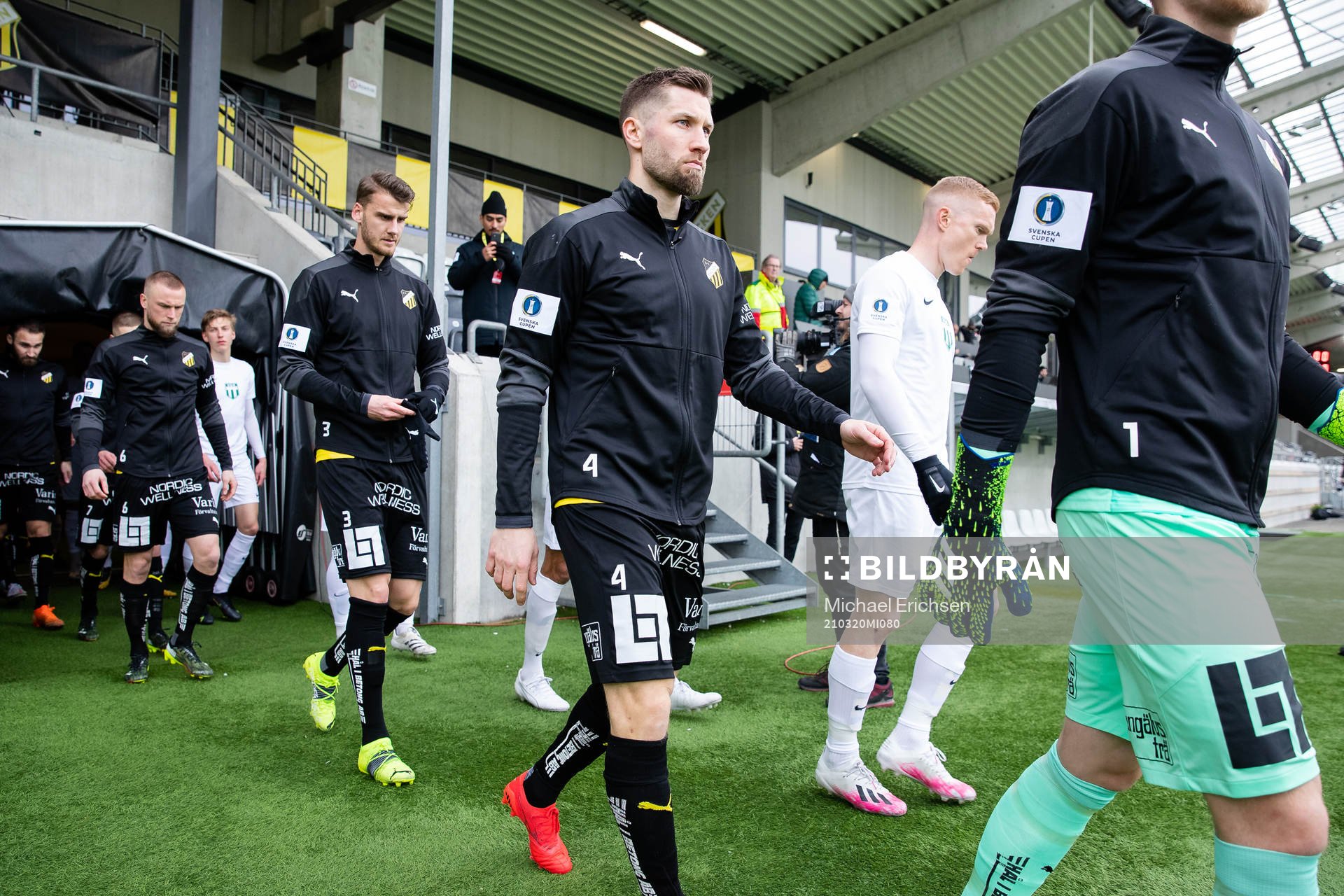 Häckens Joona Toivio innan fotbollsmatchen i Svenska Cupen