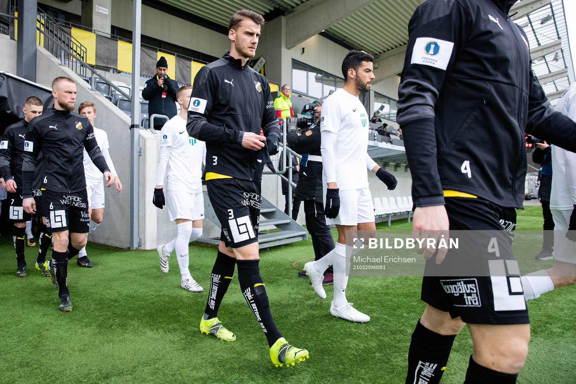 Häckens Johan Hammar innan fotbollsmatchen i Svenska Cupen