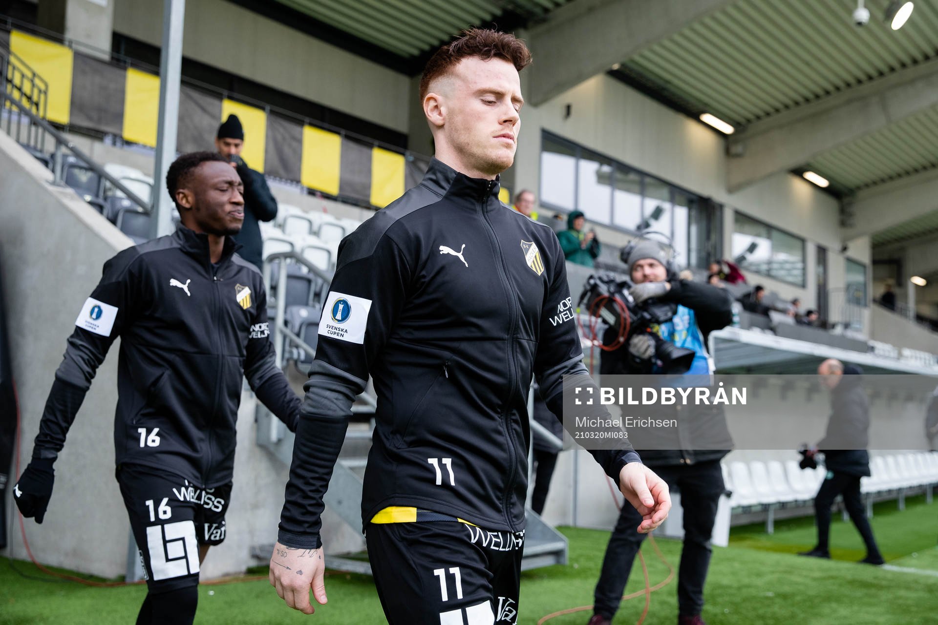 Häckens Tobias Heintz innan fotbollsmatchen i Svenska