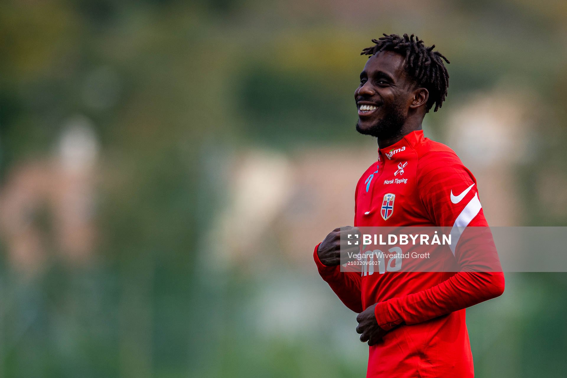 Tokmac Nguen of the Norwegian national football team