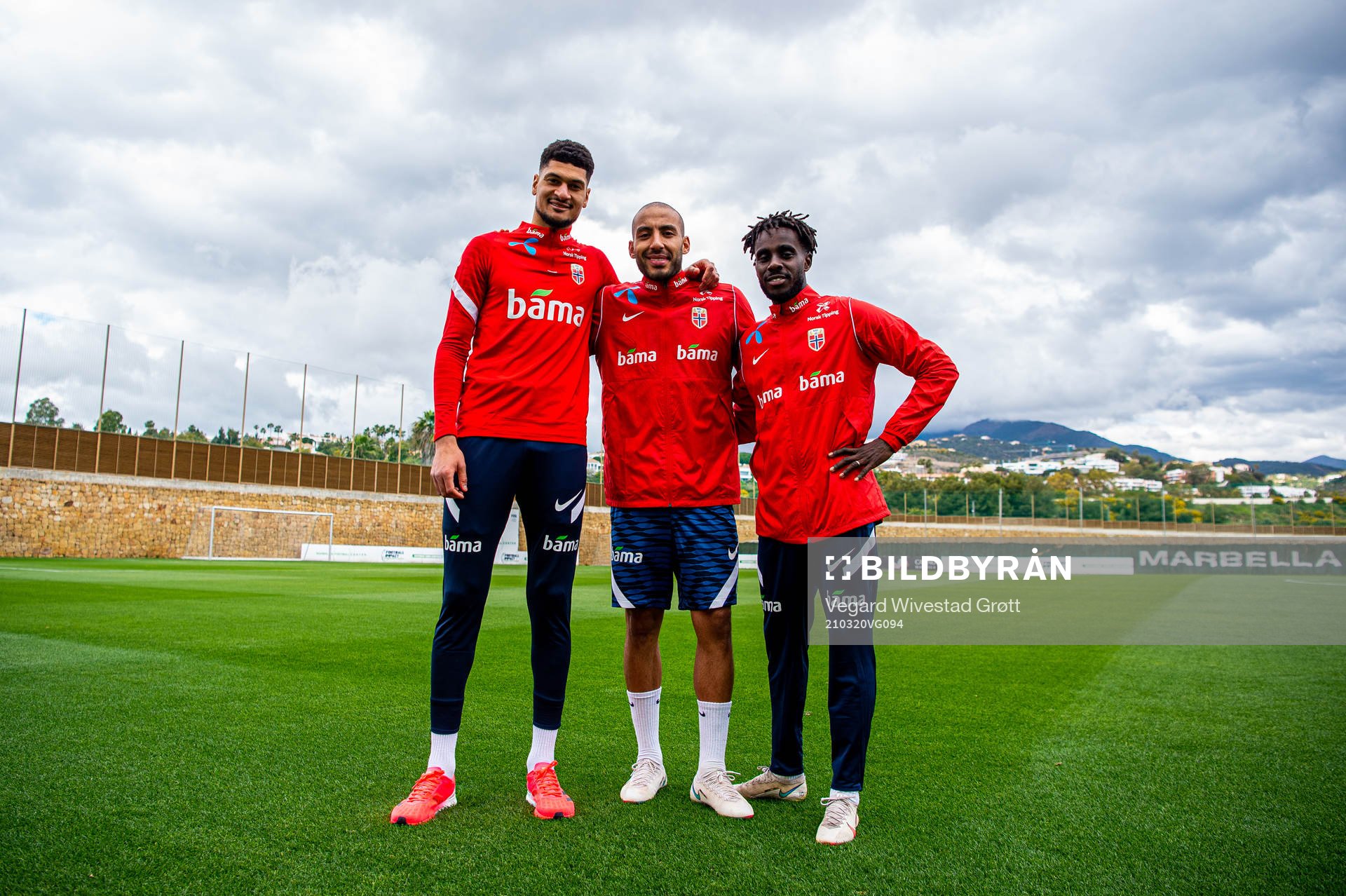Bjørn Maars Johnsen, Haitam Aleesami and Tokmac Nguen of