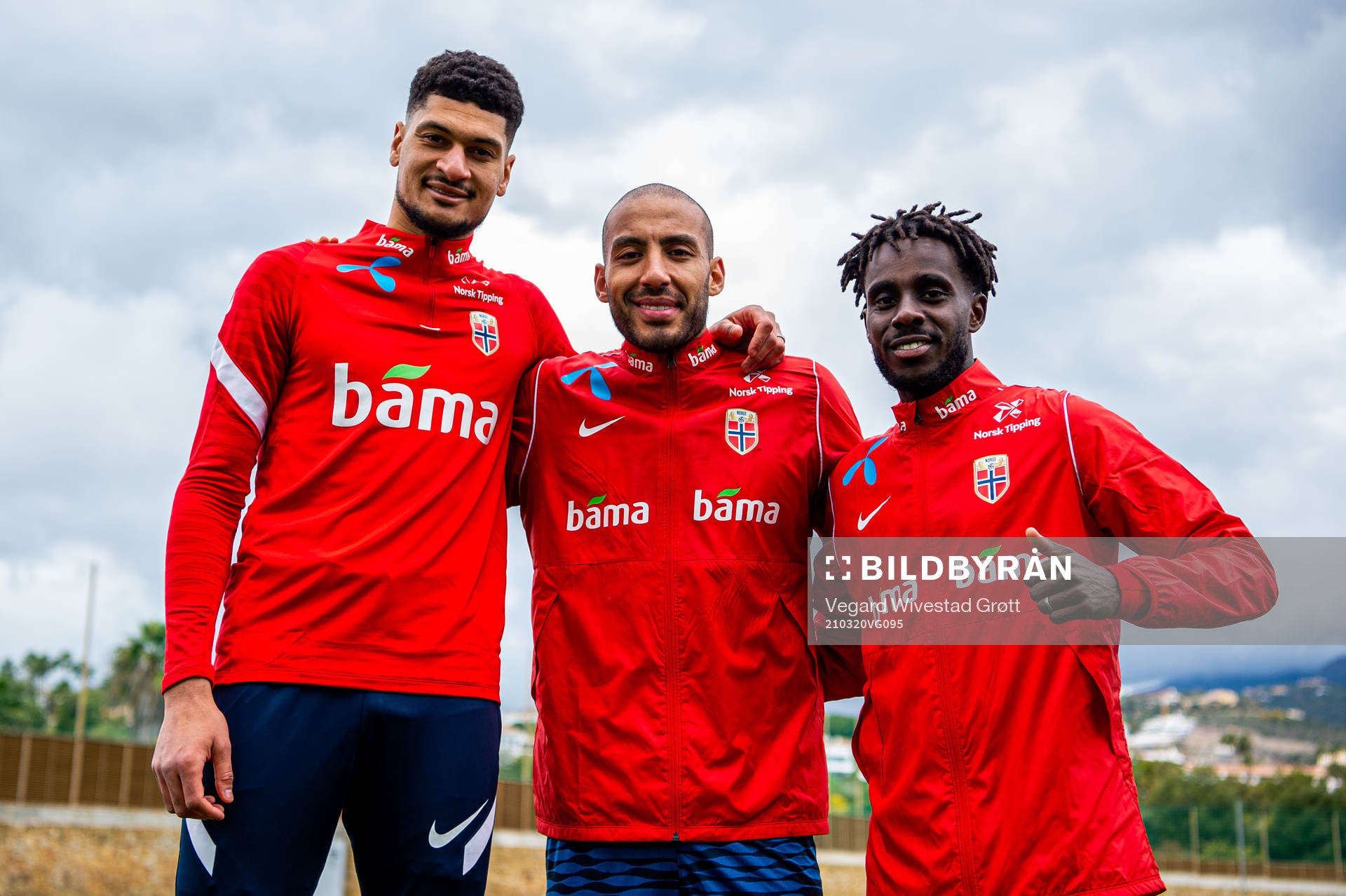 Bjørn Maars Johnsen, Haitam Aleesami and Tokmac Nguen of