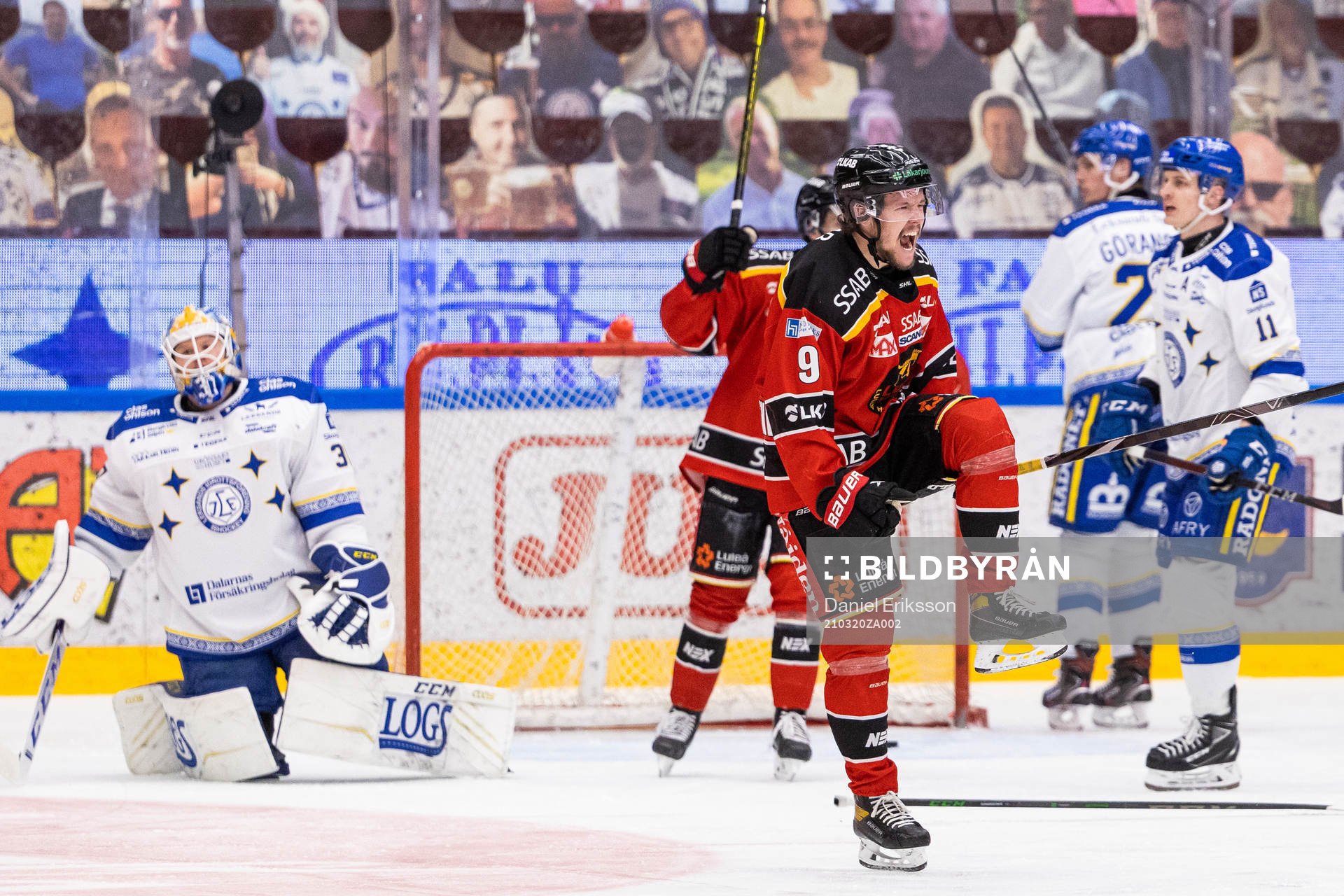 Luleås Victor Berglund jublar