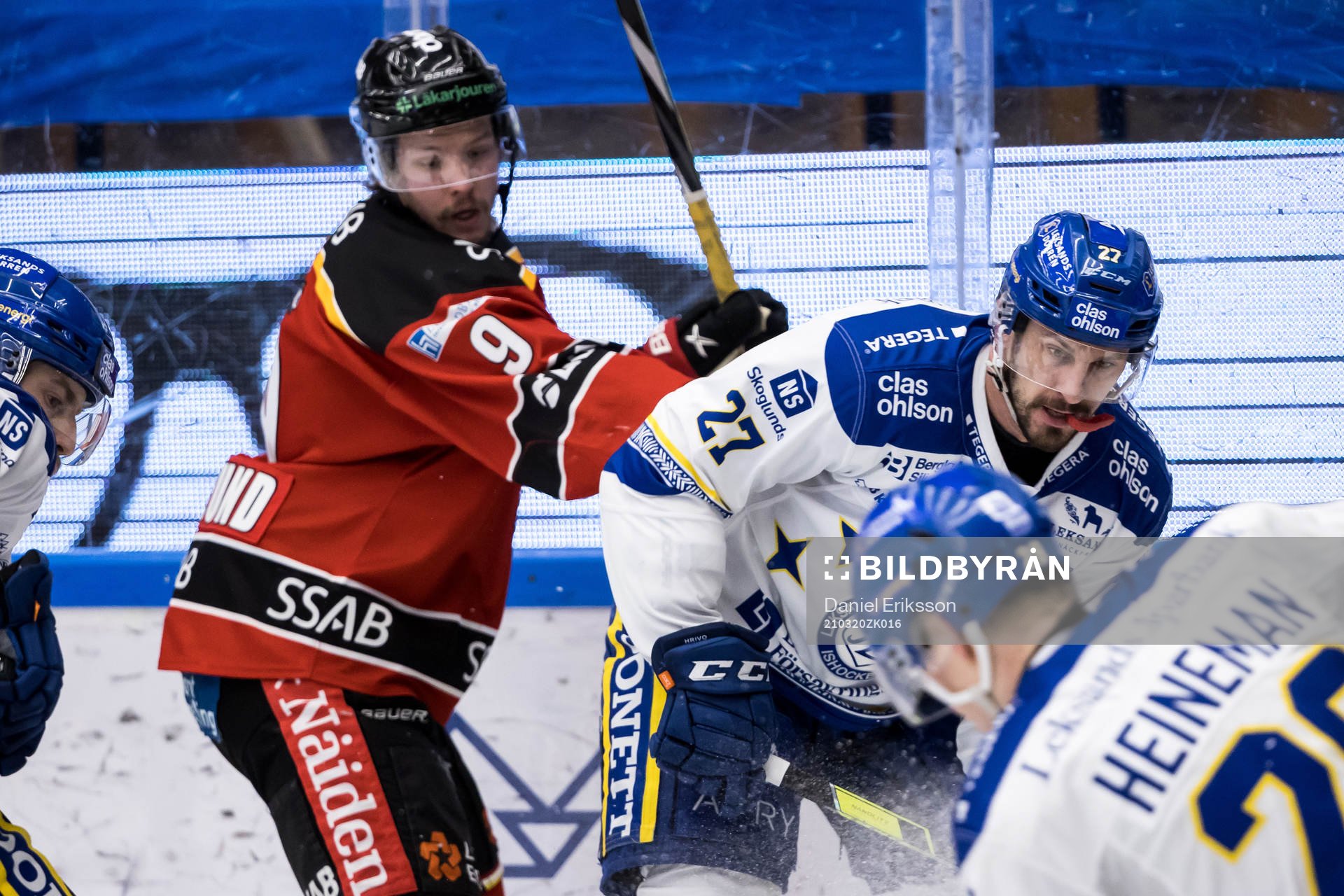Luleås Victor Berglund och Leksands Marek Hrivik