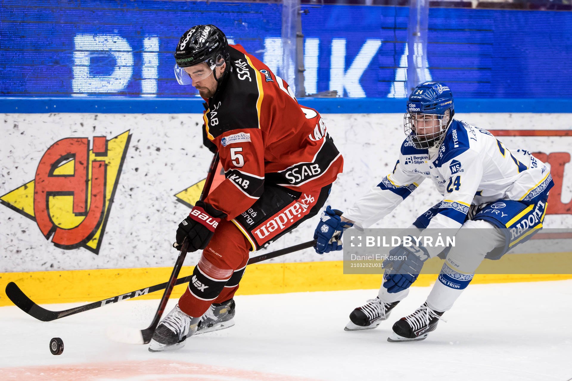 Luleås Eddie Larsson och Leksands Isak Rosén