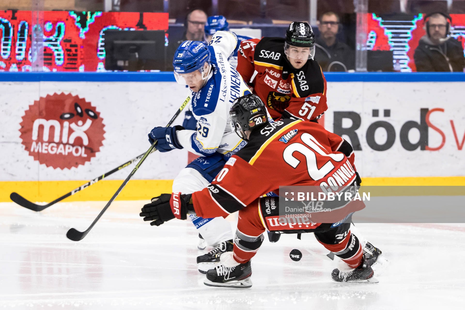 Leksands Emil Heineman och Luleås Jack Connolly och Daniel