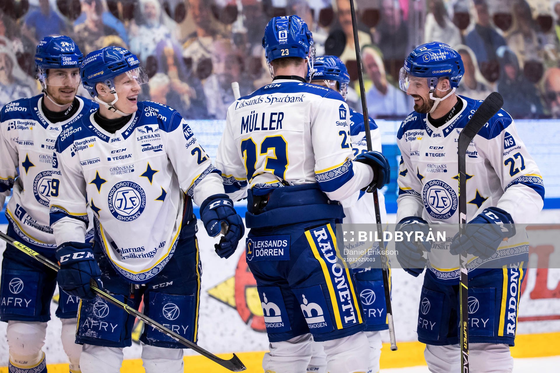 Leksands Marek Hrivik jublar