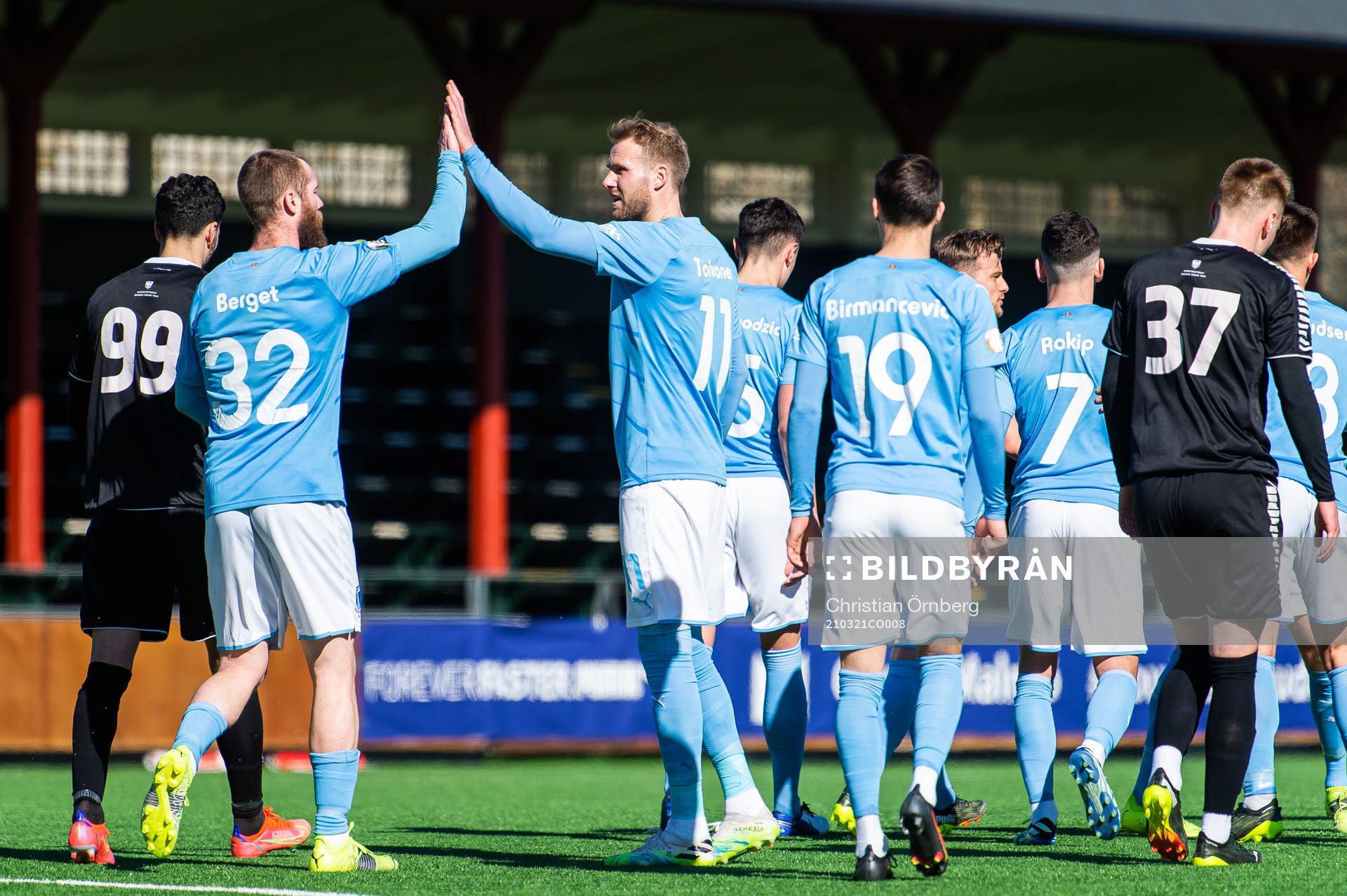 Malmö FFs Antonio Colak och Ola Toivonen jublar