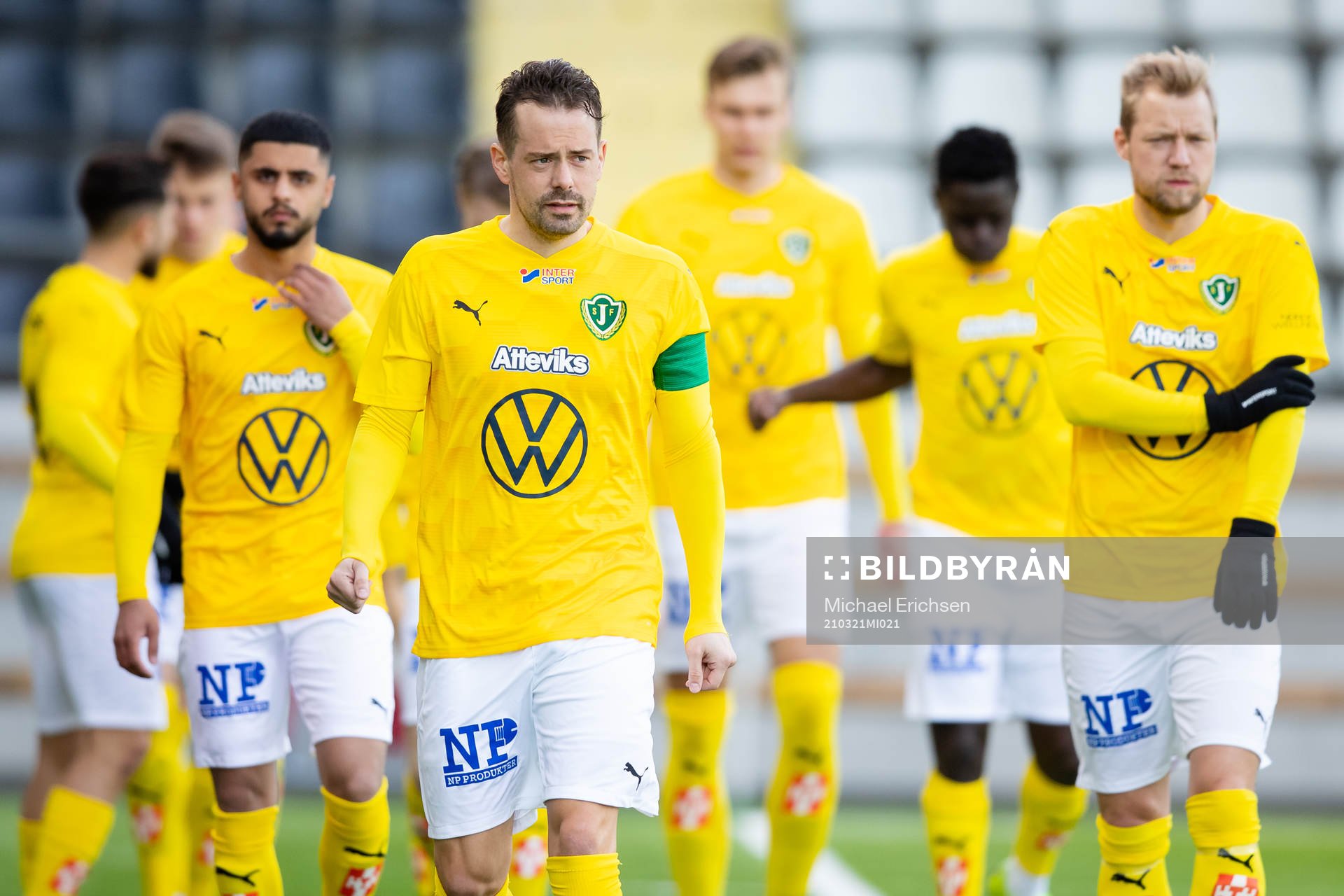 Jönköpings Fredric Fendrich innan träningsmatchen i