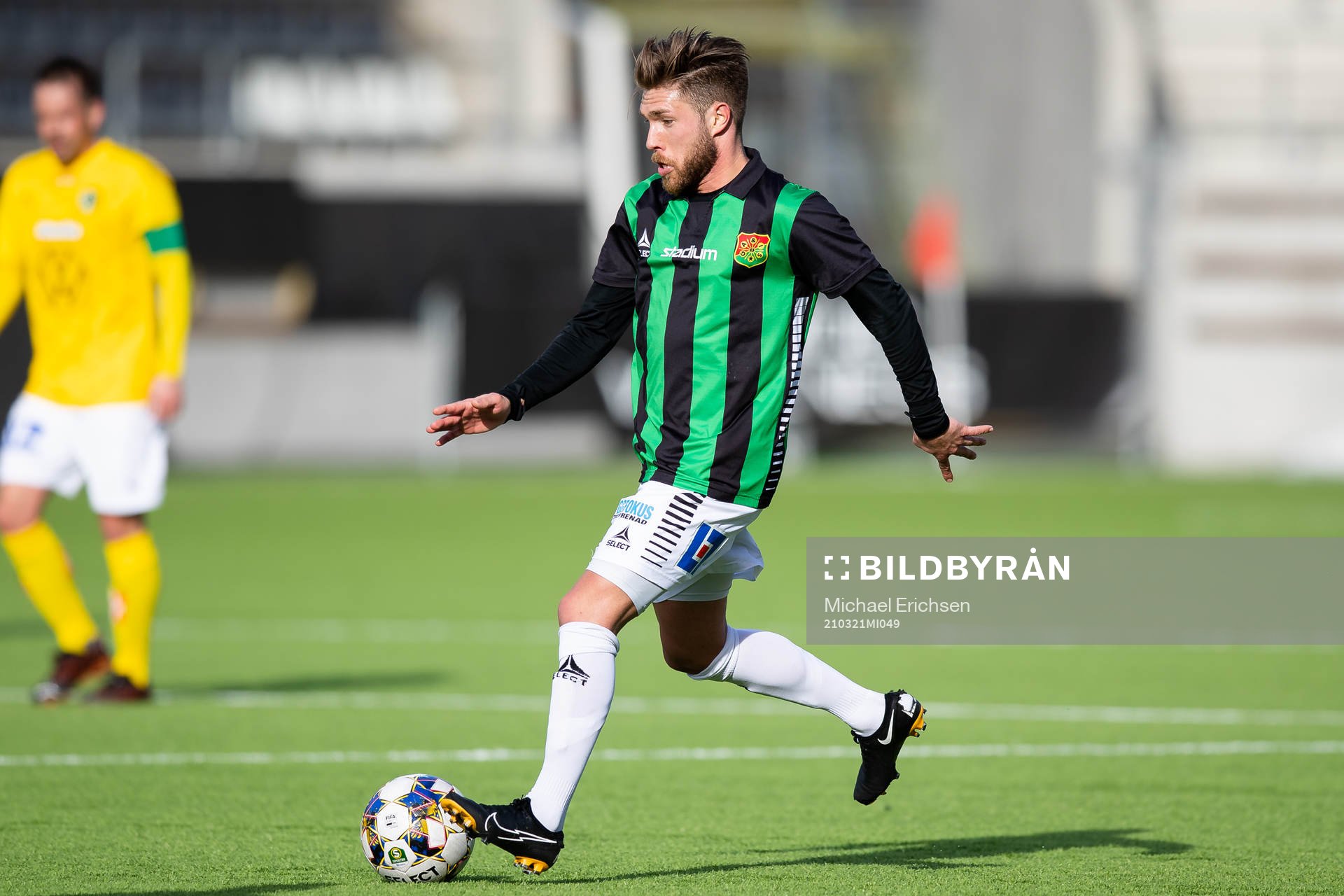 GAIS Nikola Ladan under träningsmatchen i fotboll mellan GAIS och Jönköpings Södra den 21 mars 2021 i Göteborg. 