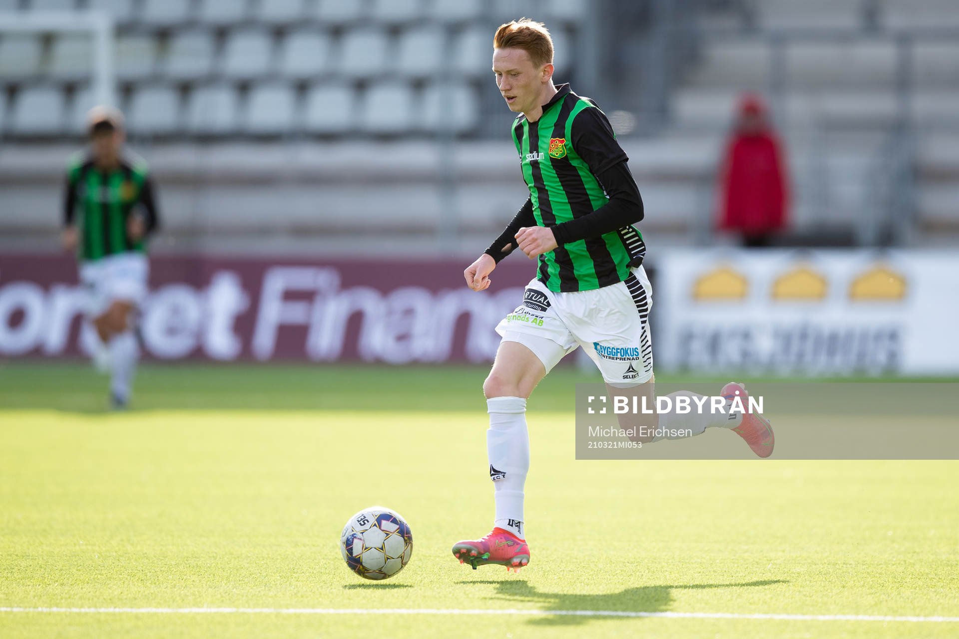 GAIS Julius Lindberg under träningsmatchen i fotboll mellan GAIS och Jönköpings Södra den 21 mars 2021 i Göteborg. 