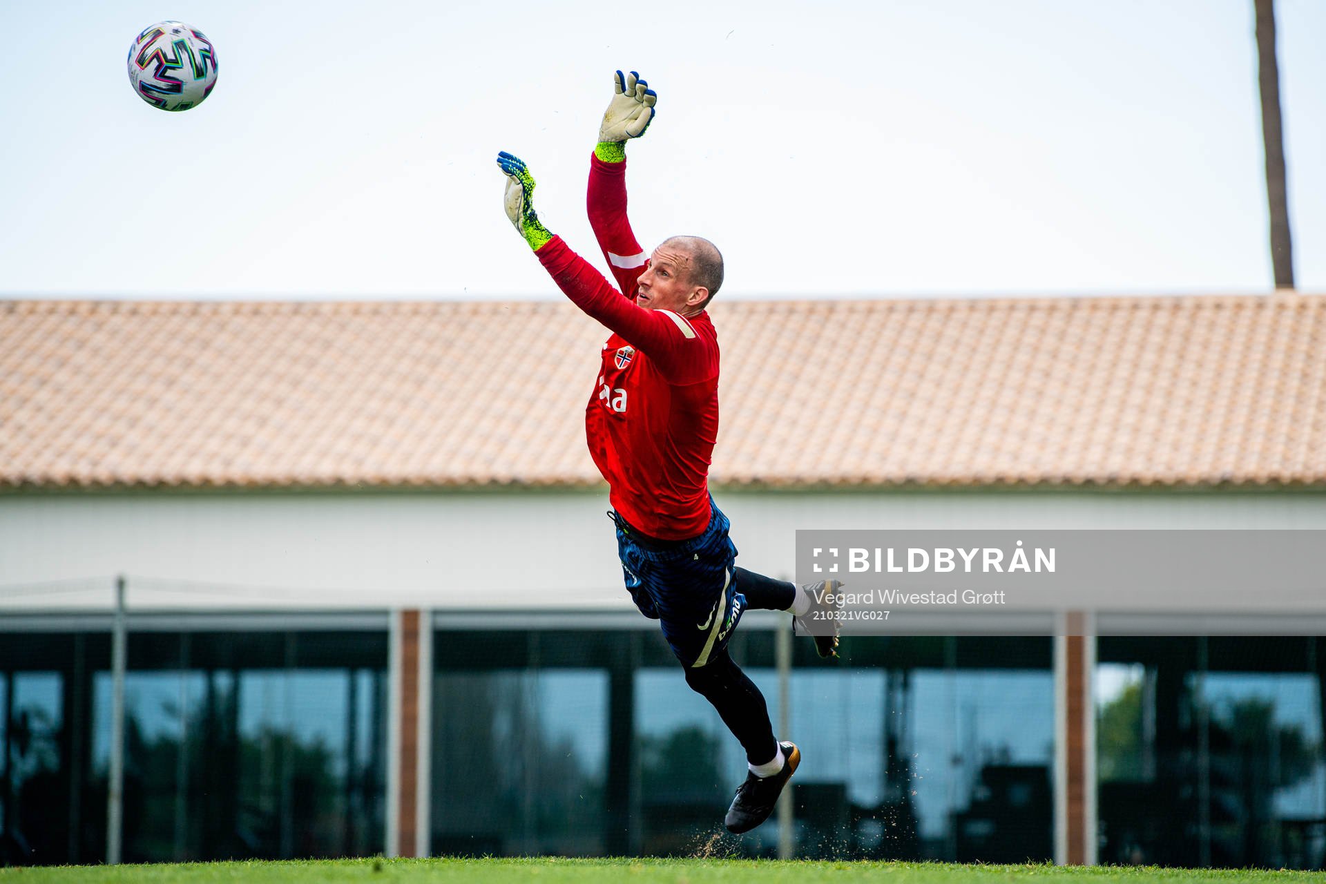 Goalkeeper André Hansen of the Norwegian national football