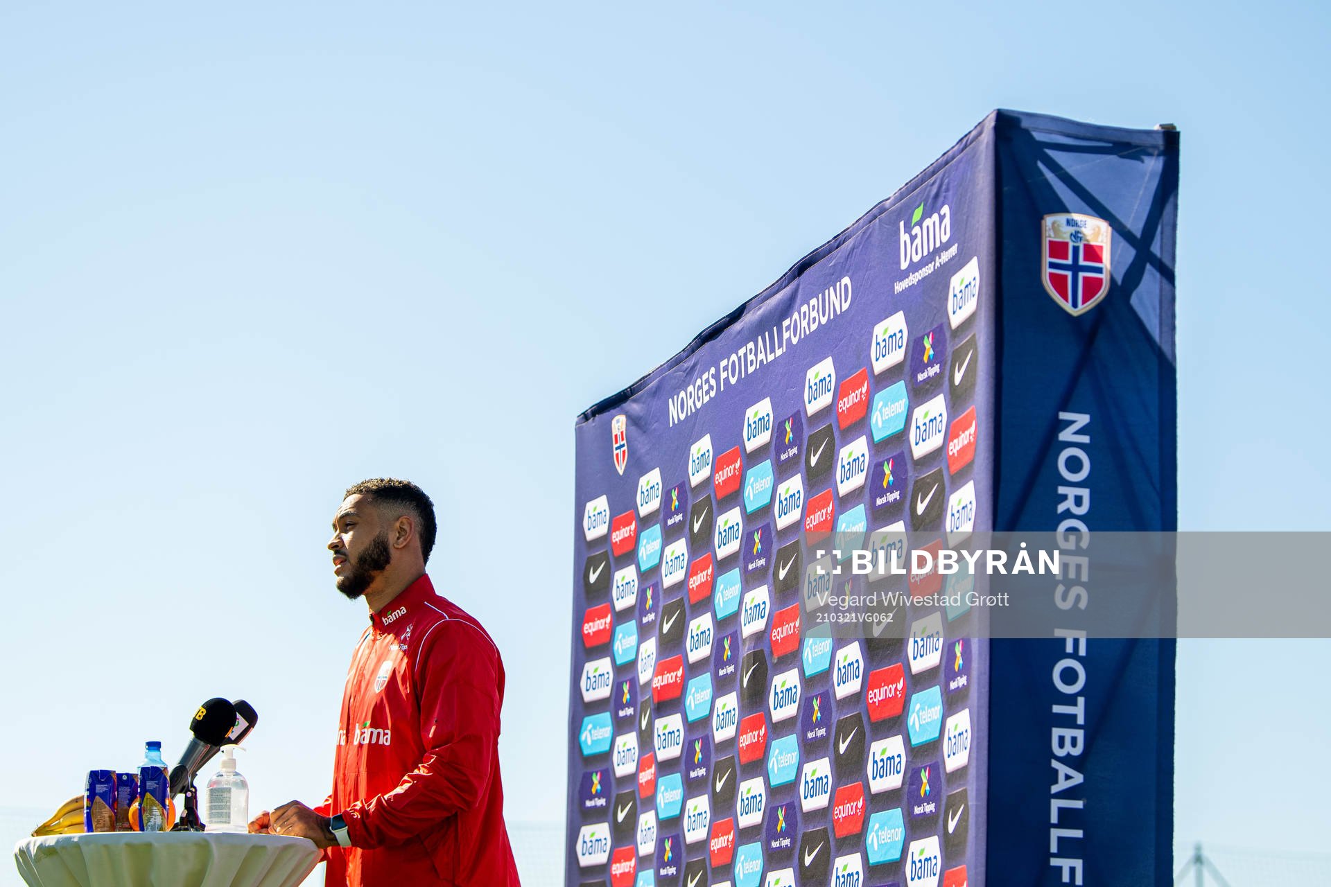 Joshua King of the Norwegian national football team talks