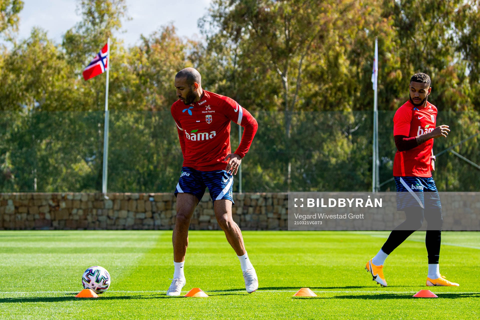 Haitam Aleesami and Joshua King of the Norwegian national
