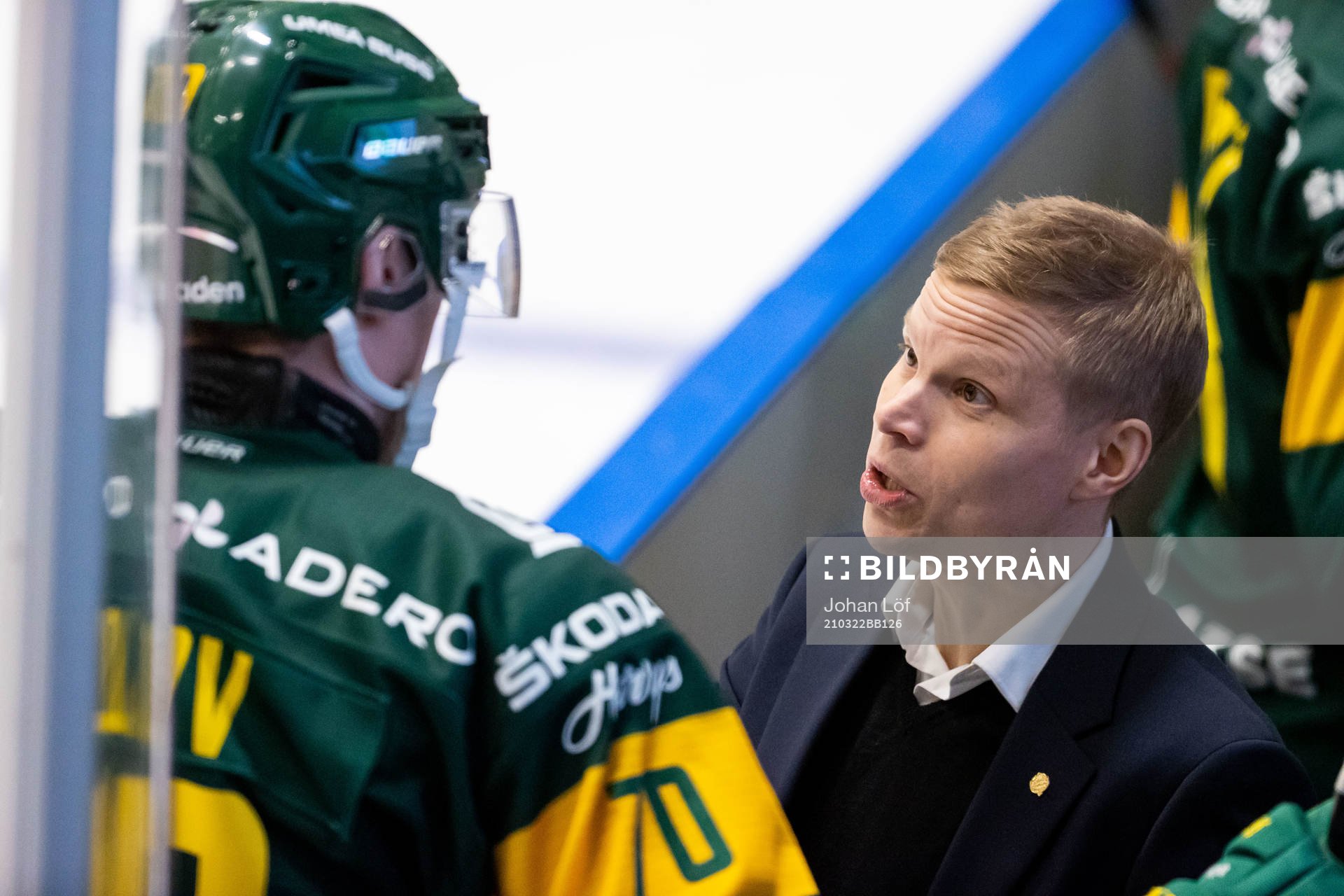 Björklövens assisterande tränare Robert Lahti