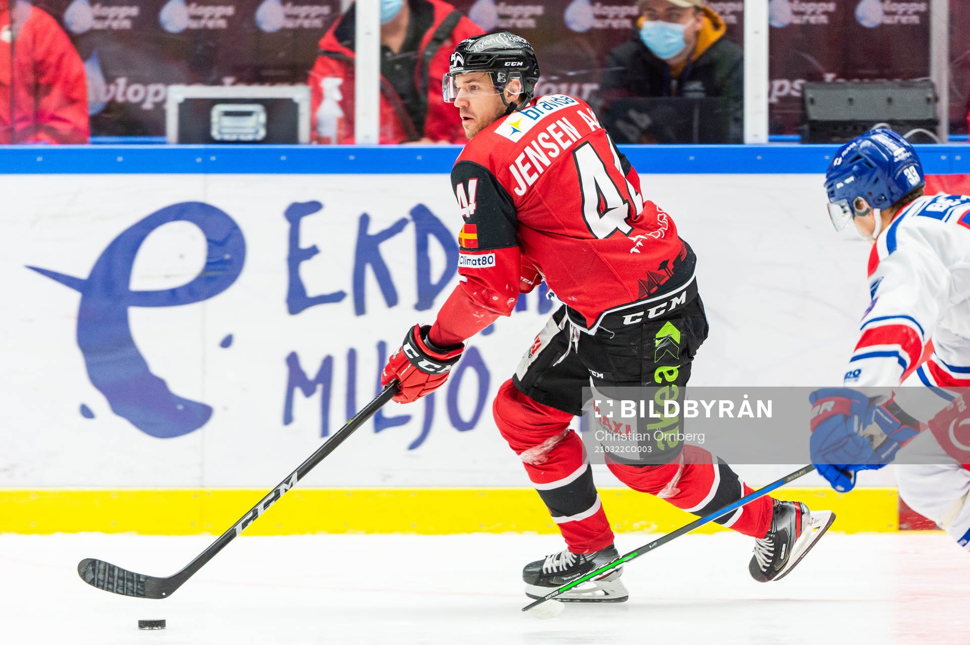 Malmö Redhawks Jesper Jensen Aabo och Oskarshamns Filiph