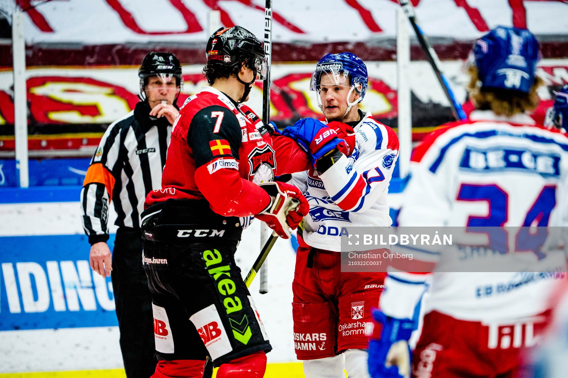 Malmö Redhawks Oliver Lauridsen i bråk med Oskarshamns