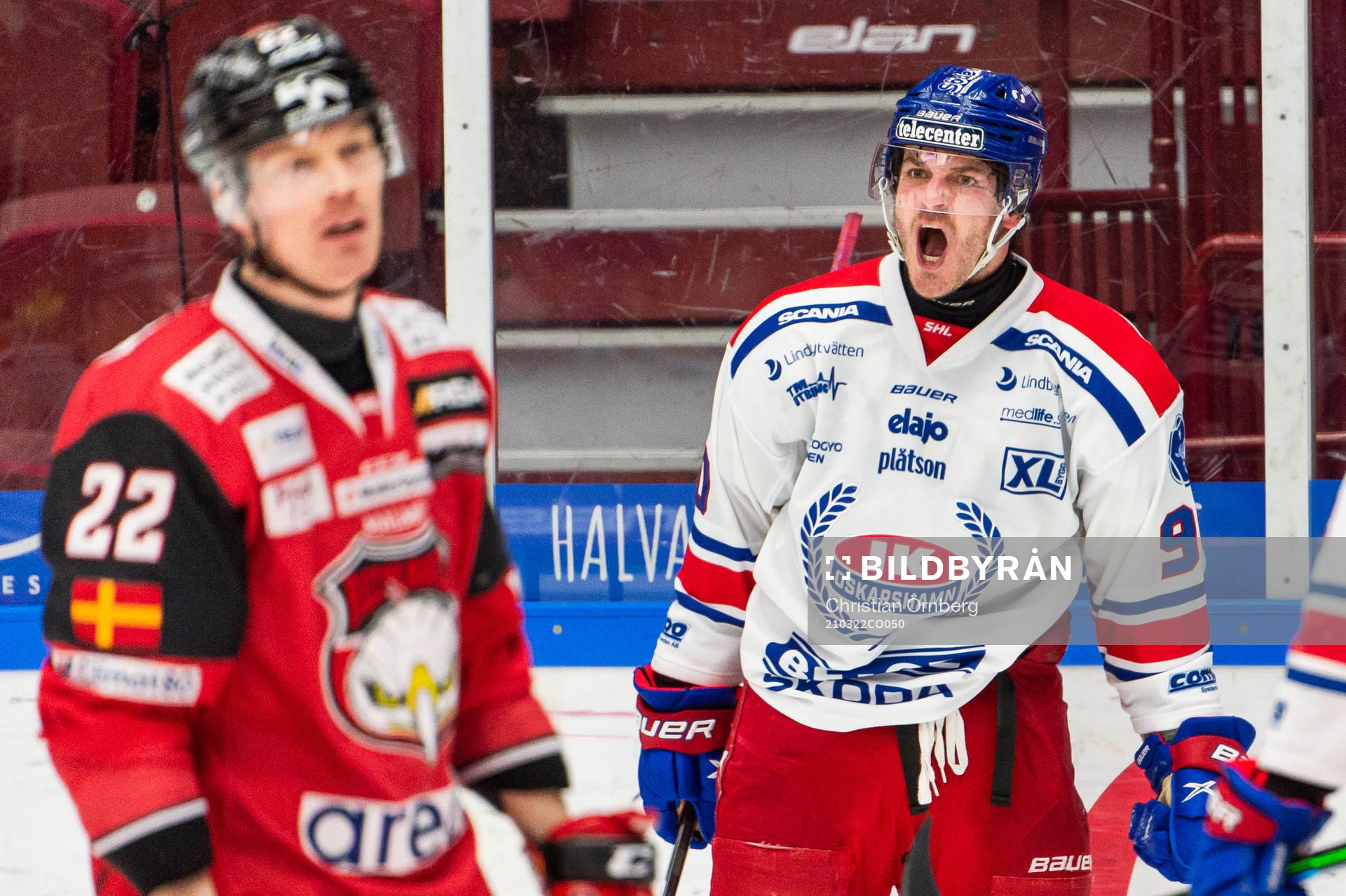 Oskarshamns Lance Bouma jublar