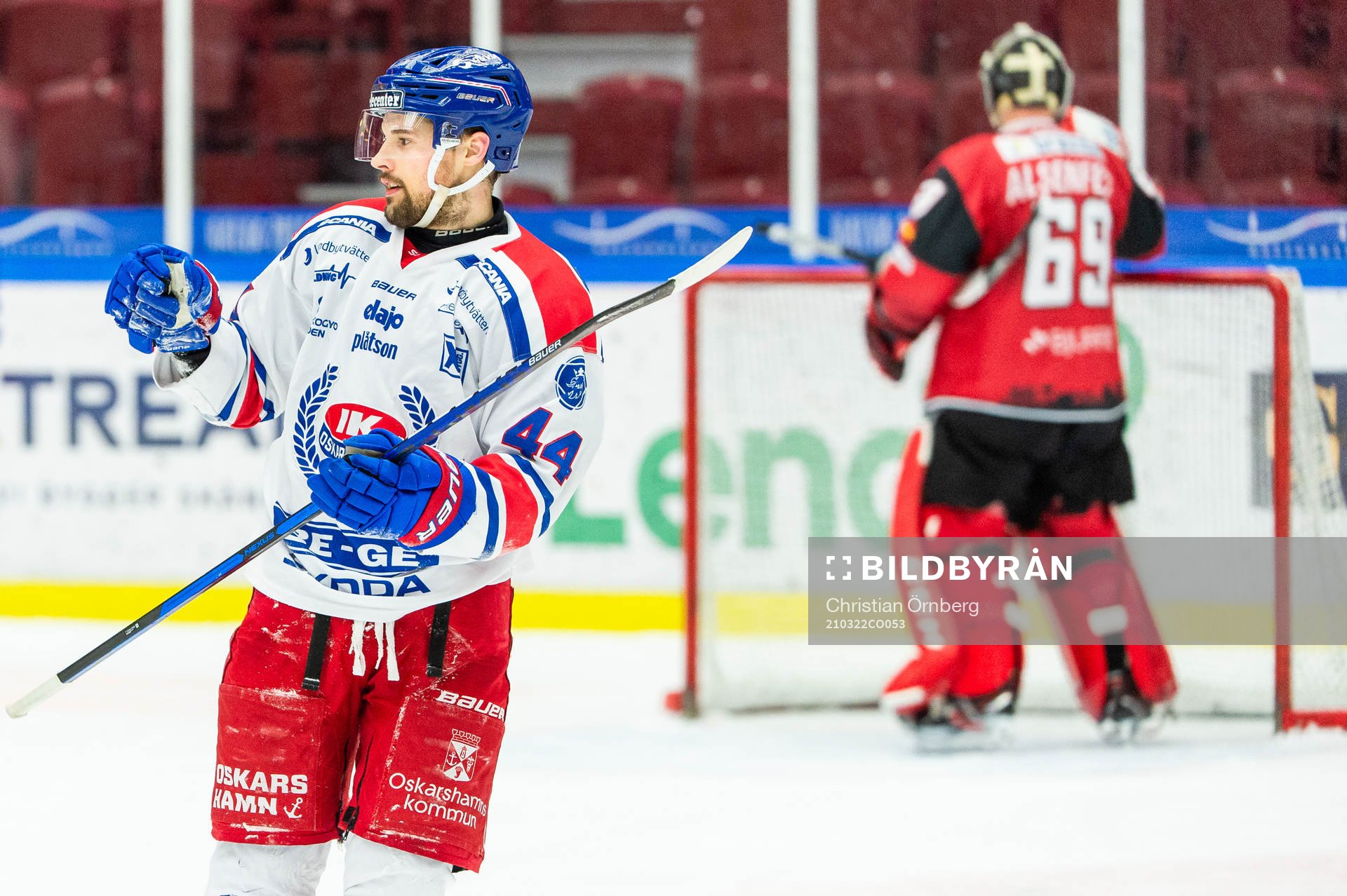 Oskarshamns Nolan Zajac jublar