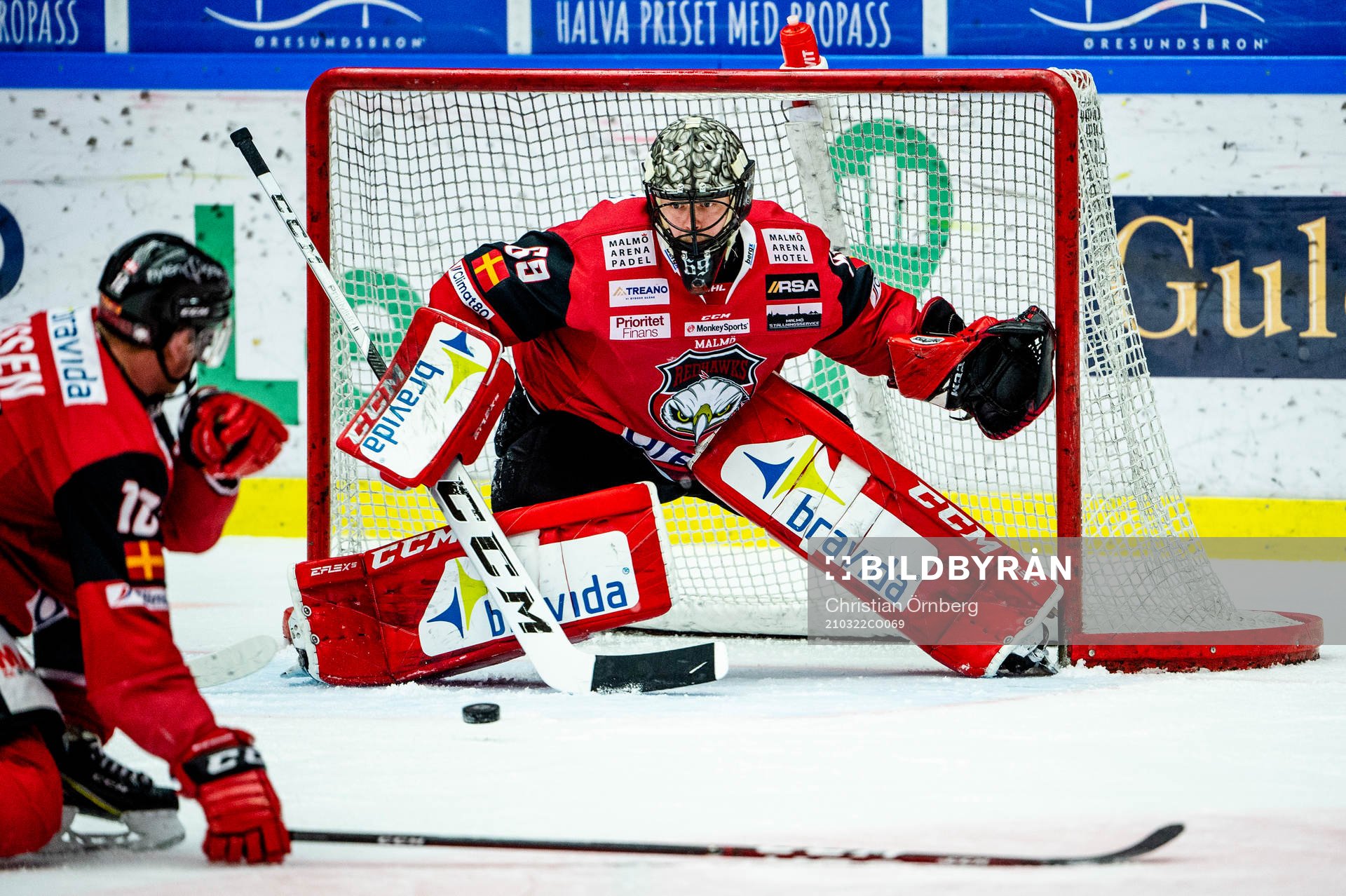 Malmö Redhawks målvakt Oscar Alsenfelt
