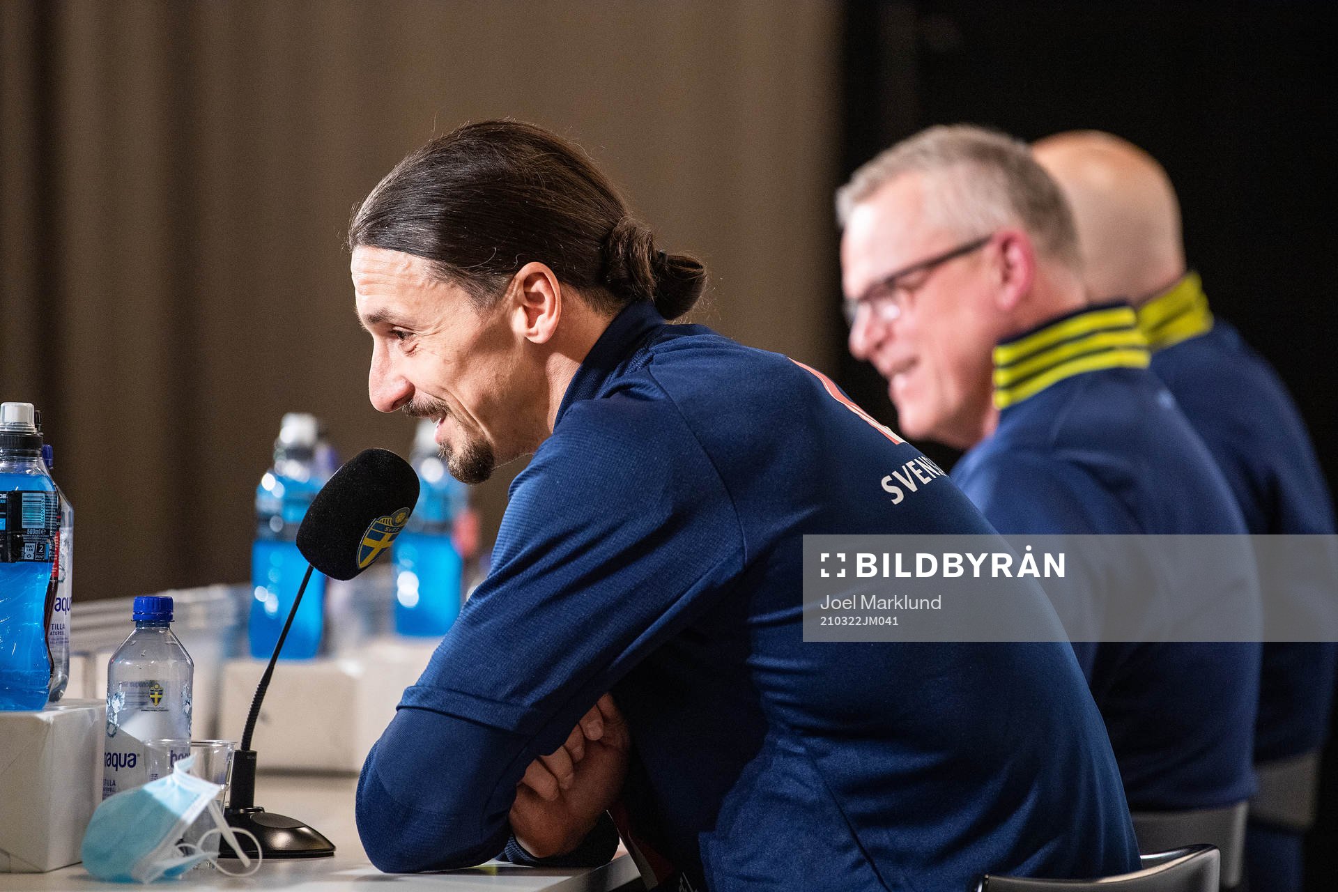 Janne Andersson, head coach, and Zlatan Ibrahimovic of the