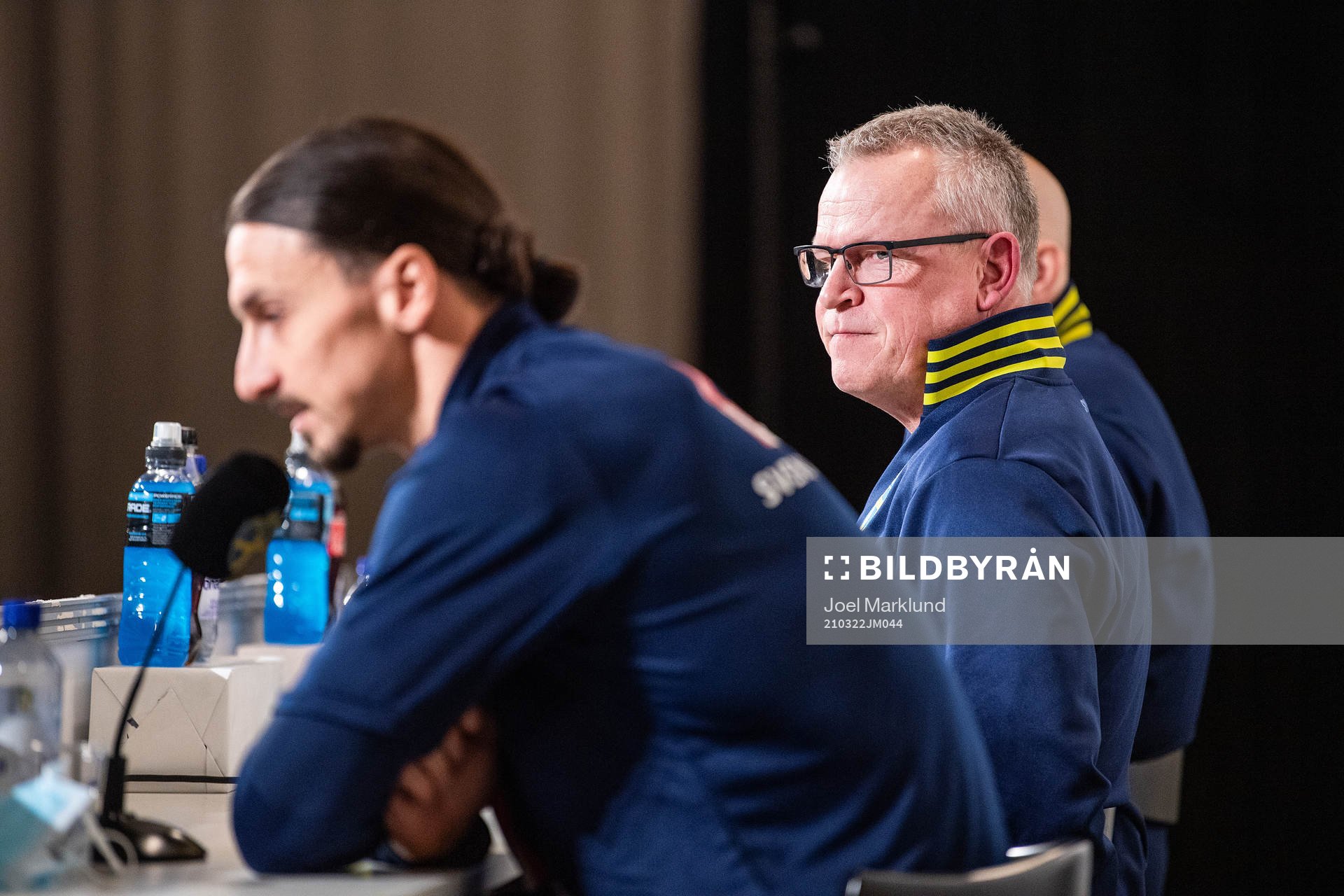 Janne Andersson, head coach, and Zlatan Ibrahimovic of the