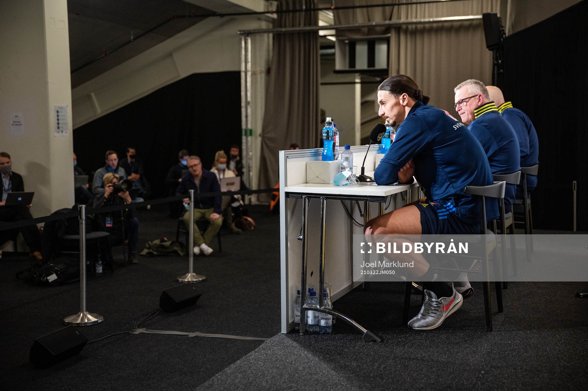 Janne Andersson, head coach, and Zlatan Ibrahimovic of the