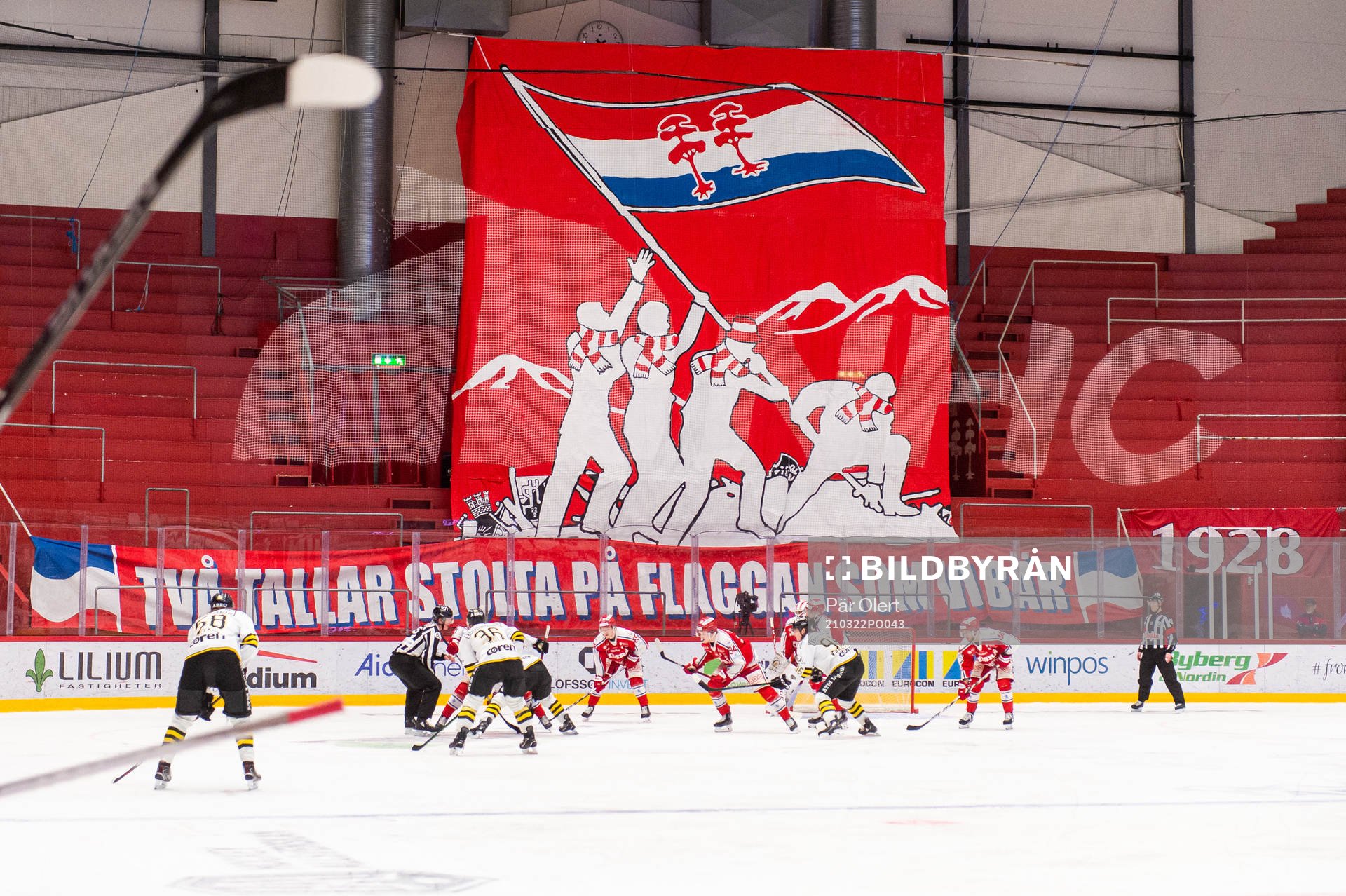 Tifo på läktaren