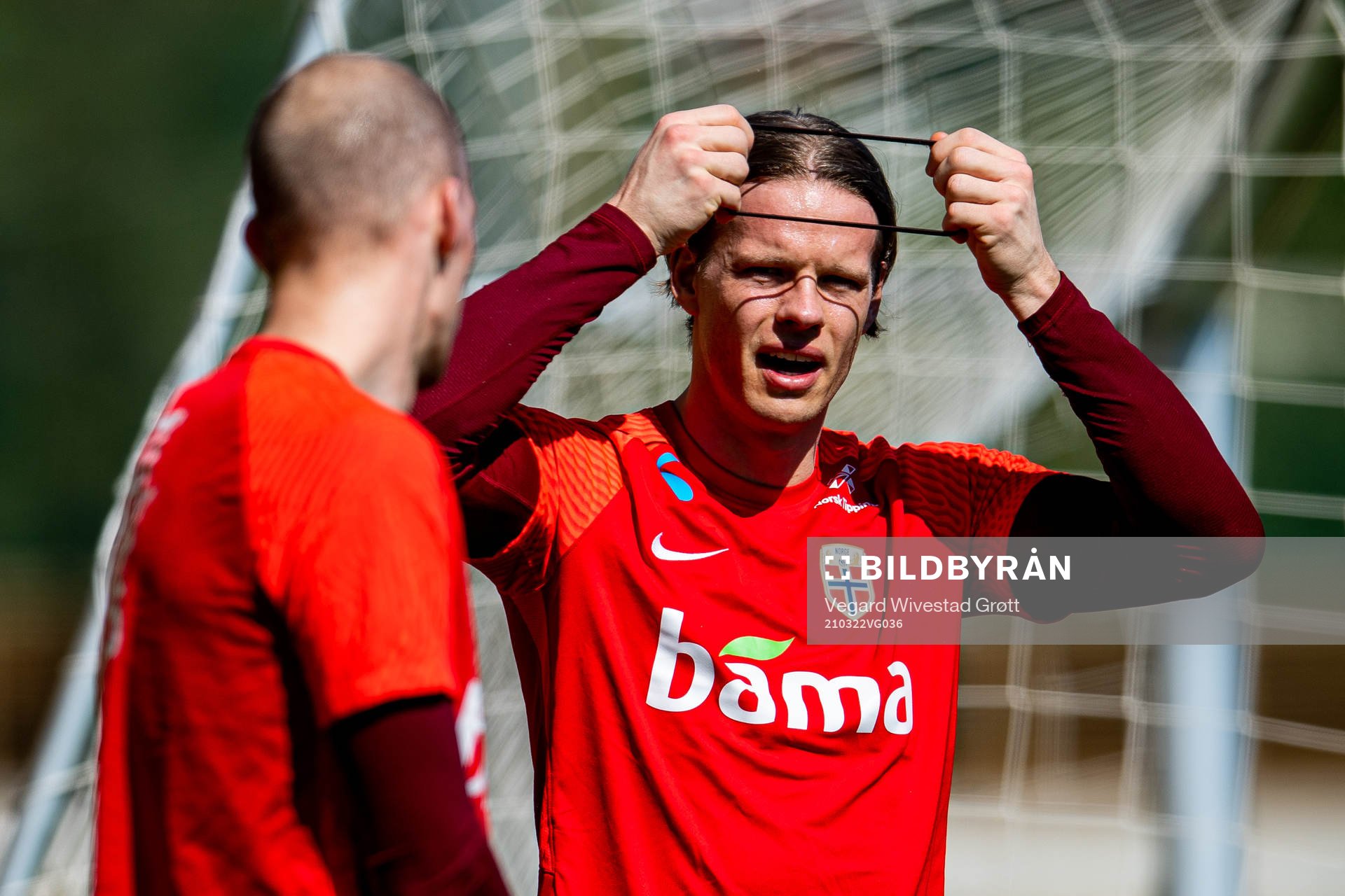 Goalkeeper Ørjan Håskjold Nyland of the Norwegian