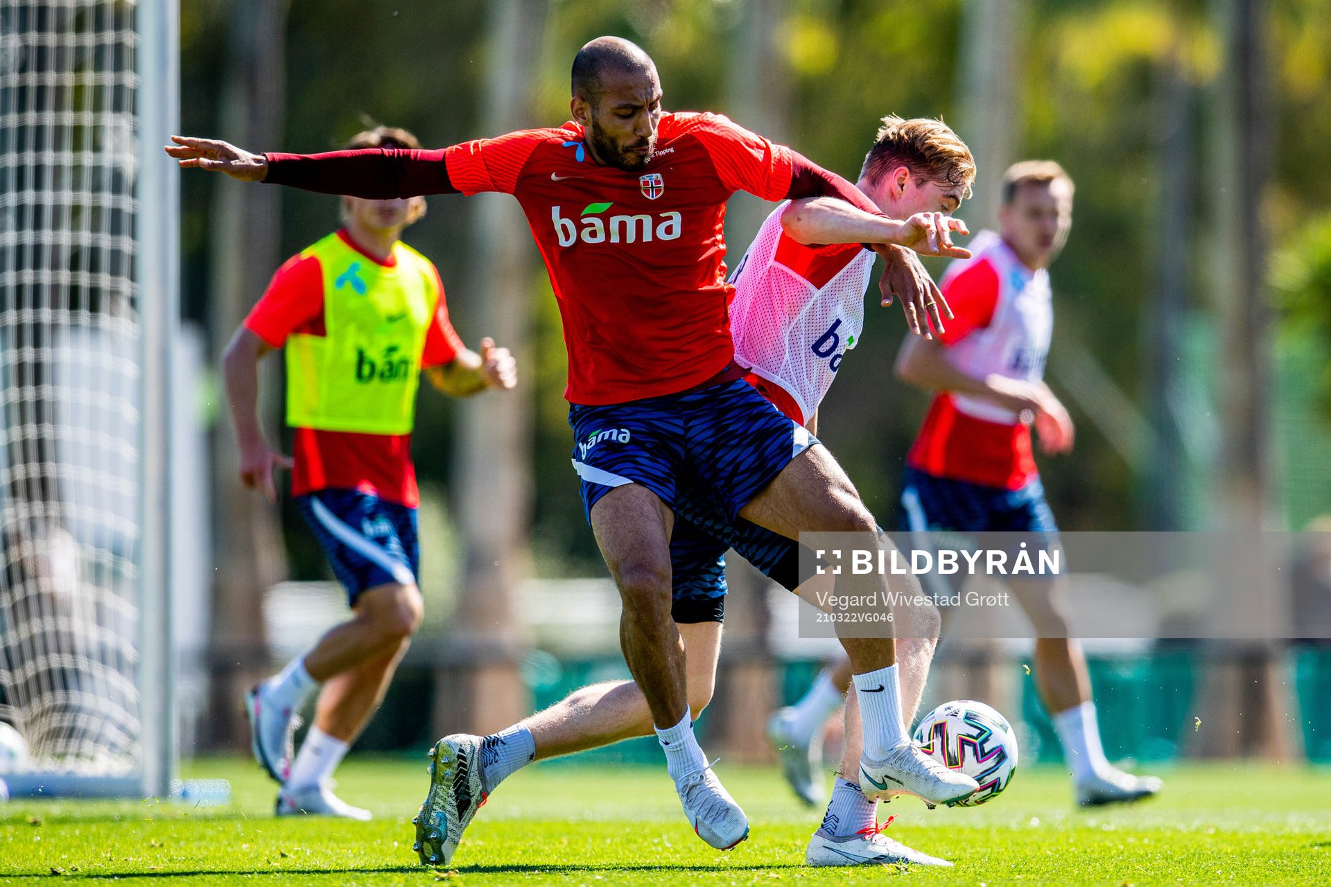 Haitam Aleesami and Kristian Thorstvedt of the Norwegian