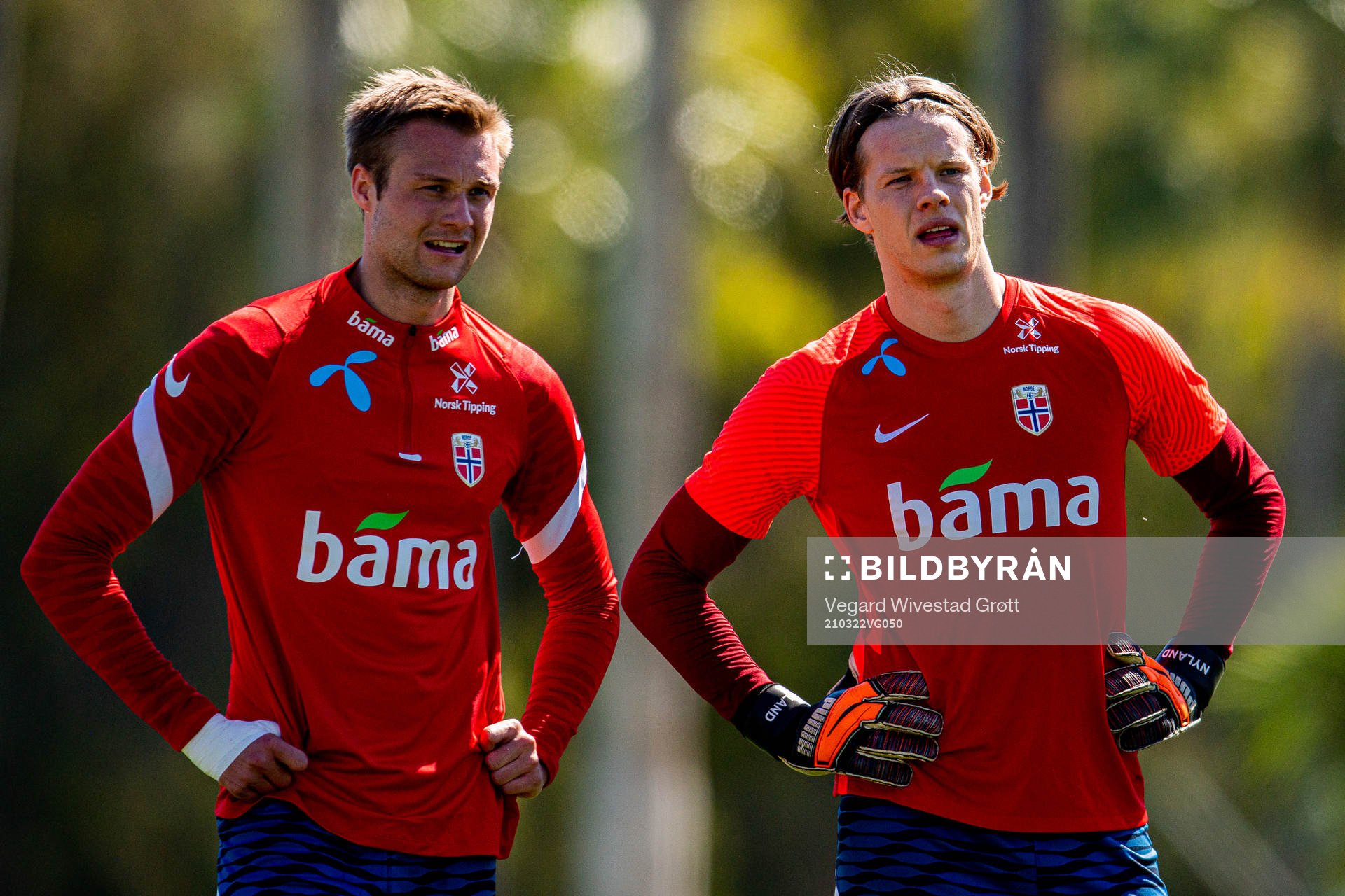 Stian Gregersen and goalkeeper Ørjan Håskjold Nyland of