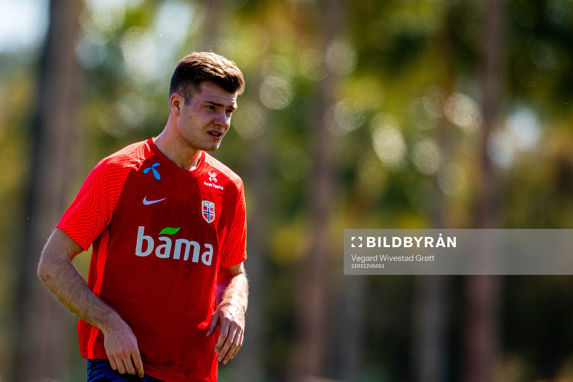 Alexander Sørloth of the Norwegian national football team