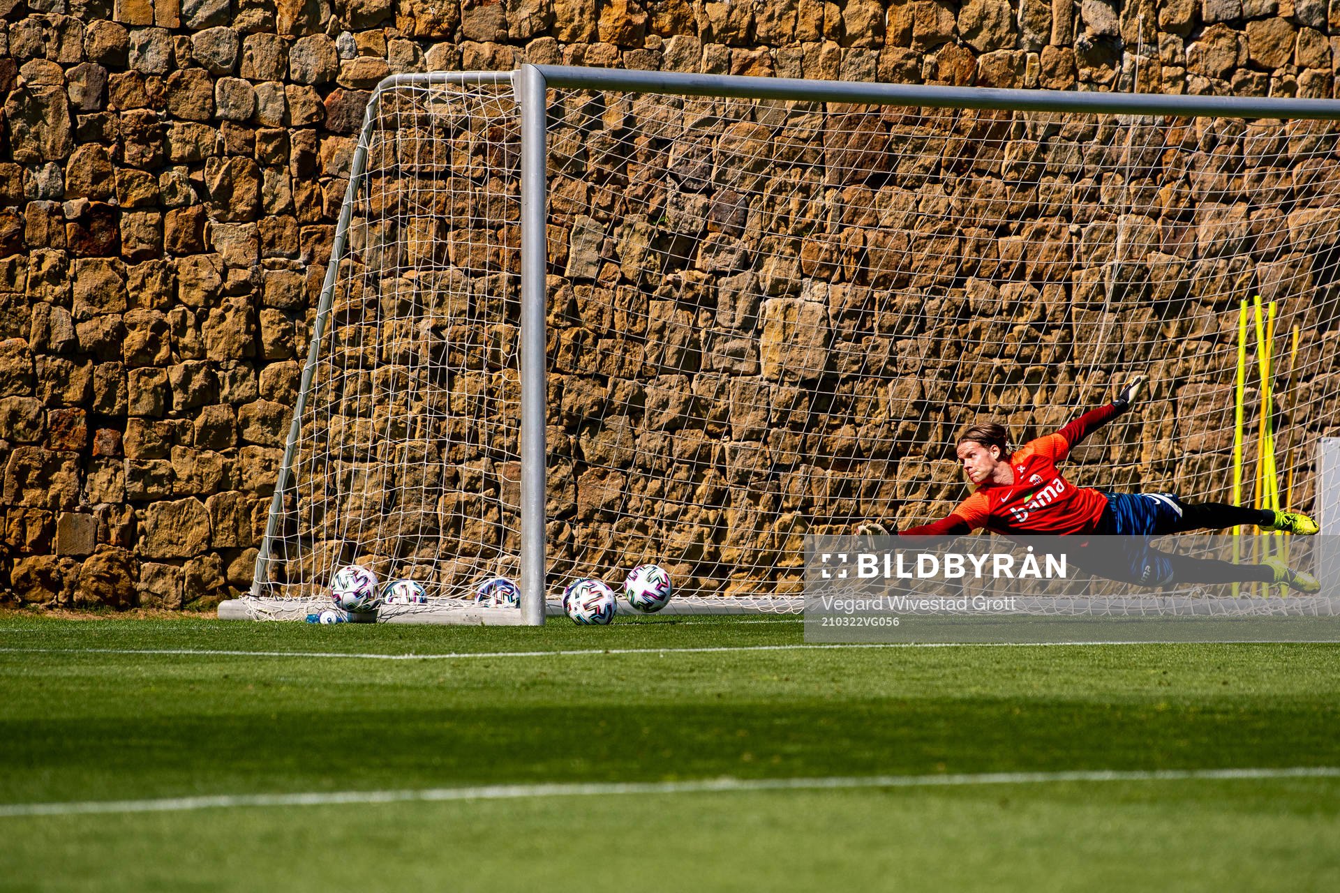 Goalkeeper Ørjan Håskjold Nyland of the Norwegian