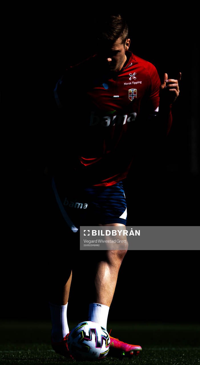Alexander Sørloth of the Norwegian national football team