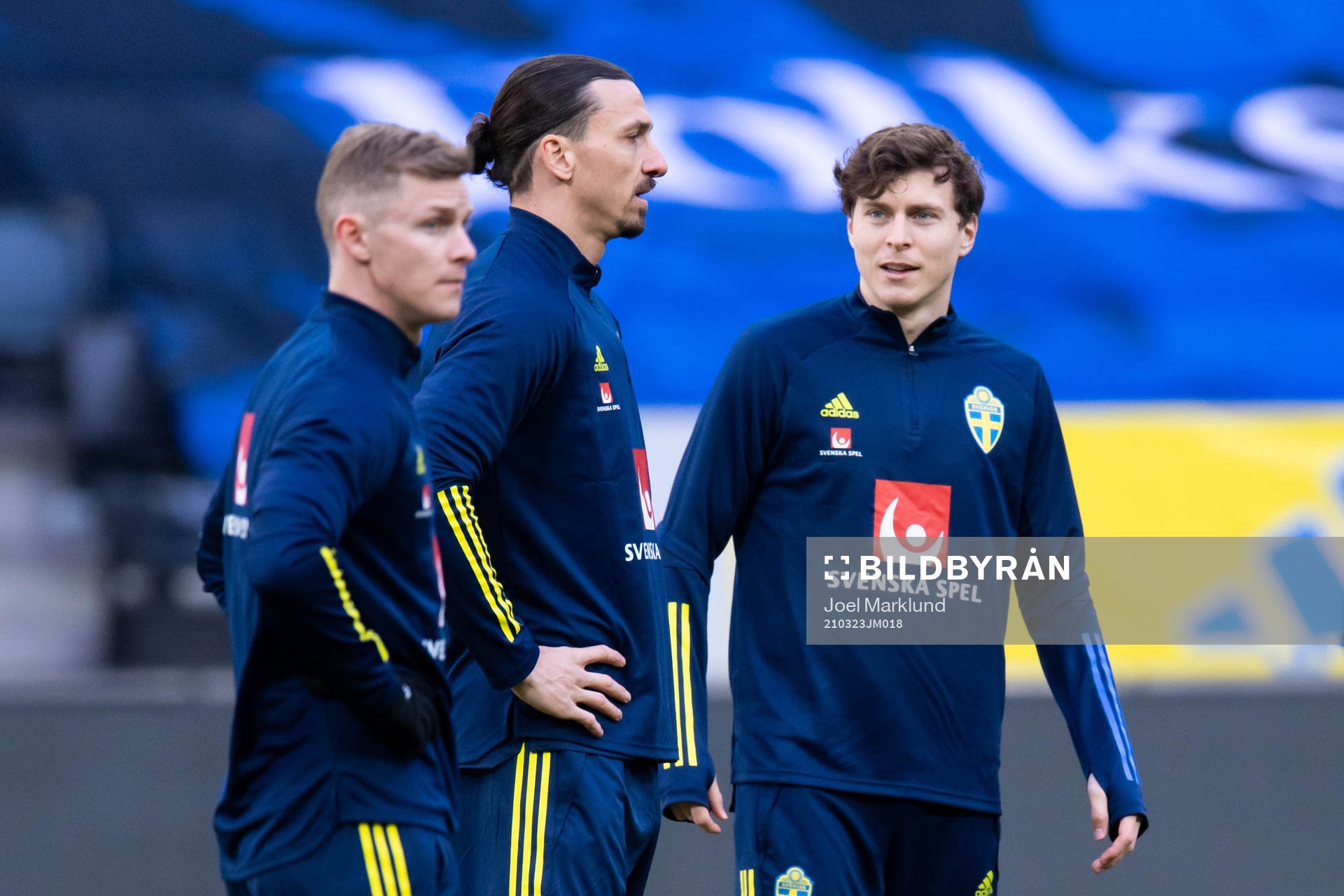 Zlatan Ibrahimovic and Victor Nilsson Lindelöf of the
