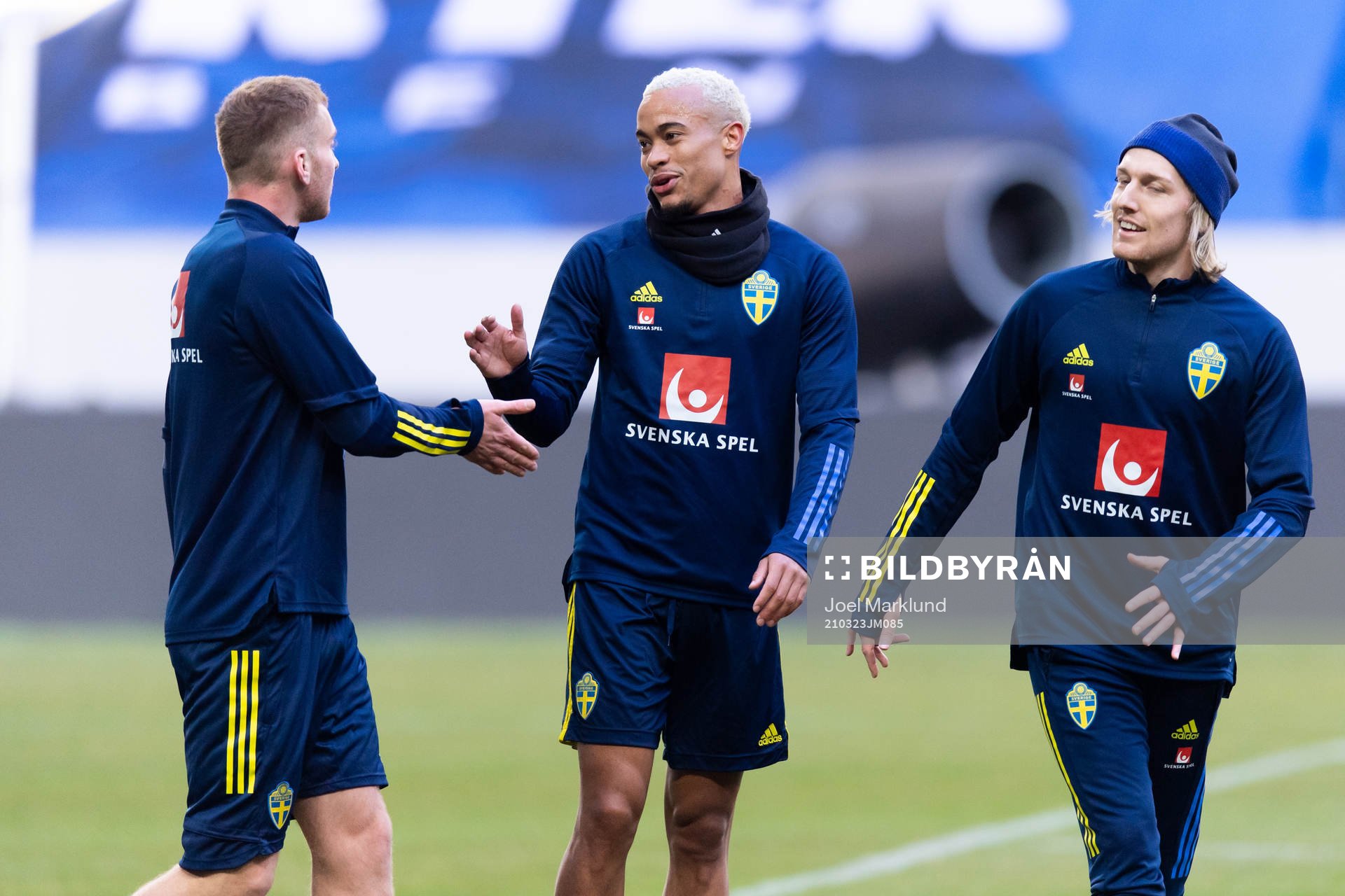 Dejan Kulusevski, Robin Quaison and Emil Forsberg of the