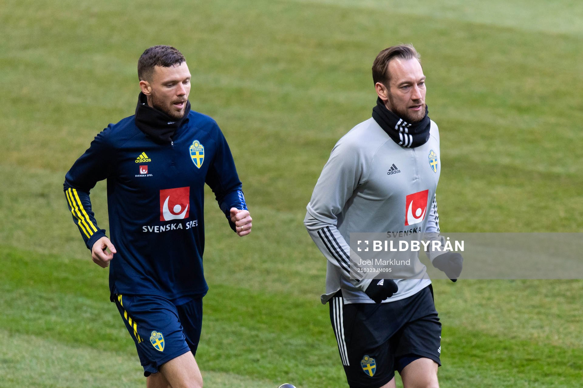 Marcus Berg and physiotherapist Christian Andersson of the