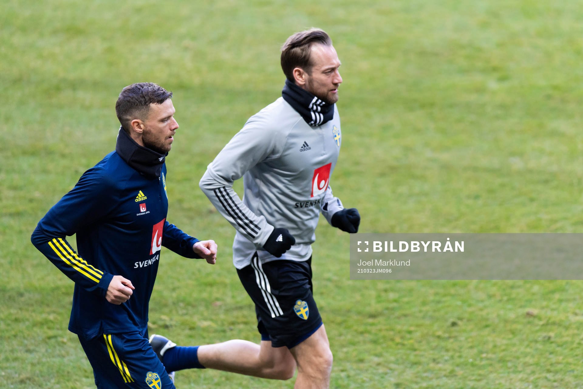 Marcus Berg and physiotherapist Christian Andersson of the