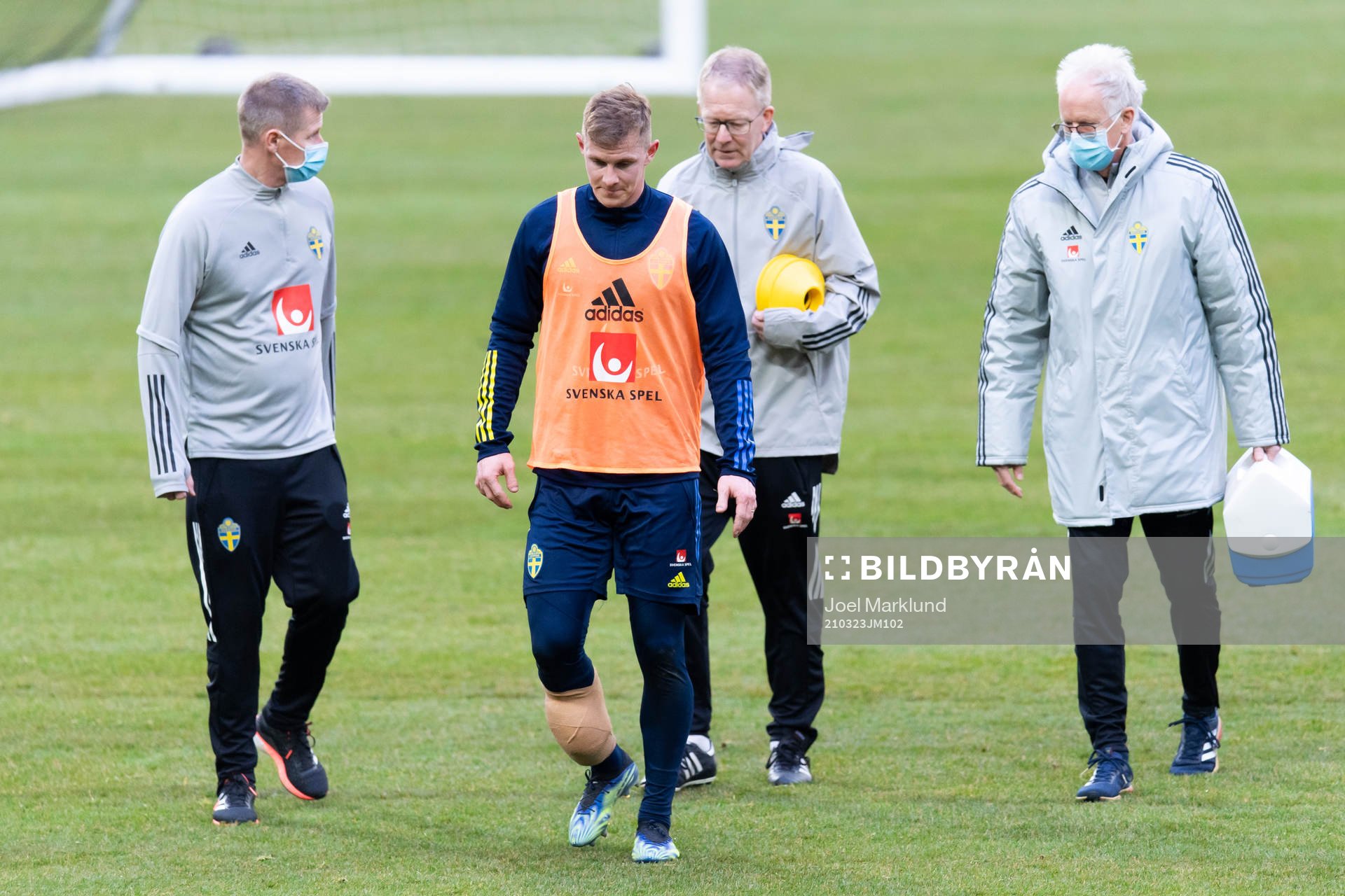 Emil Krafth of the Swedish national football team with his
