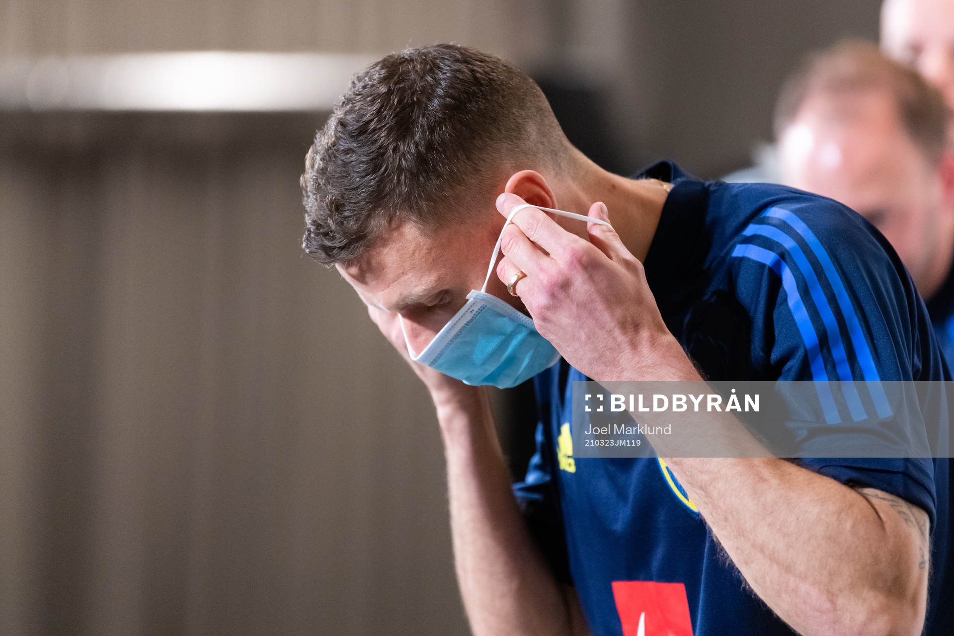 Marcus Berg of the Swedish national football team puts